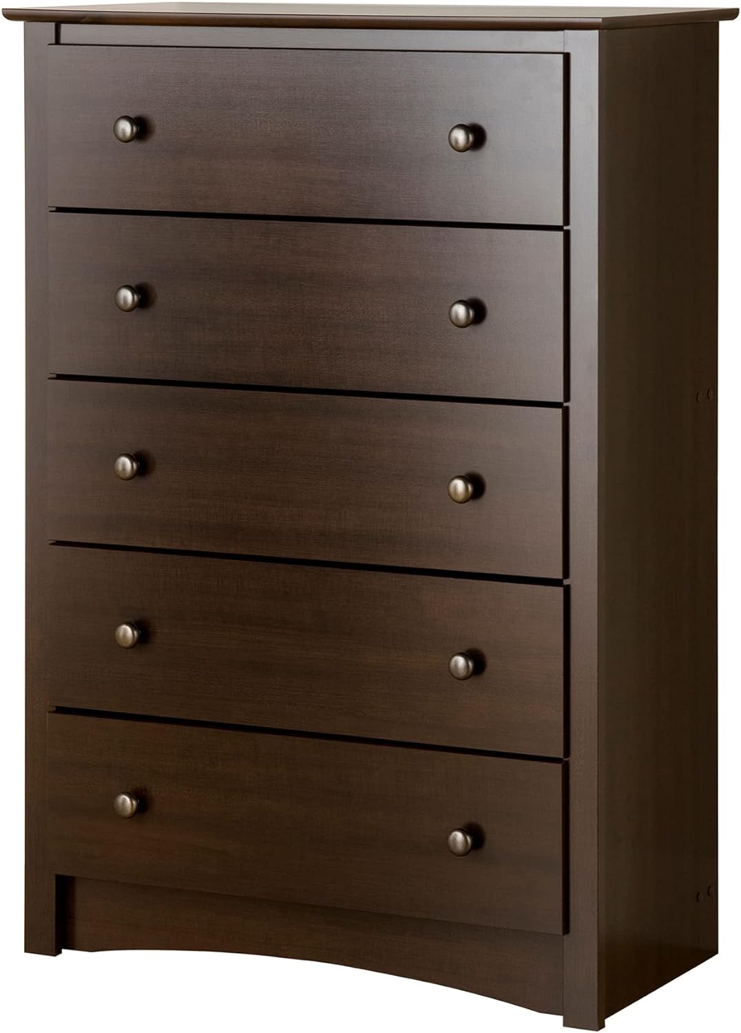 Prepac Fremont Superior 5-Drawer Chest for Bedroom - Spacious and Stylish Chest of Drawers, Measuring 16D x 31.5W x 45.25H, In Espresso Finish