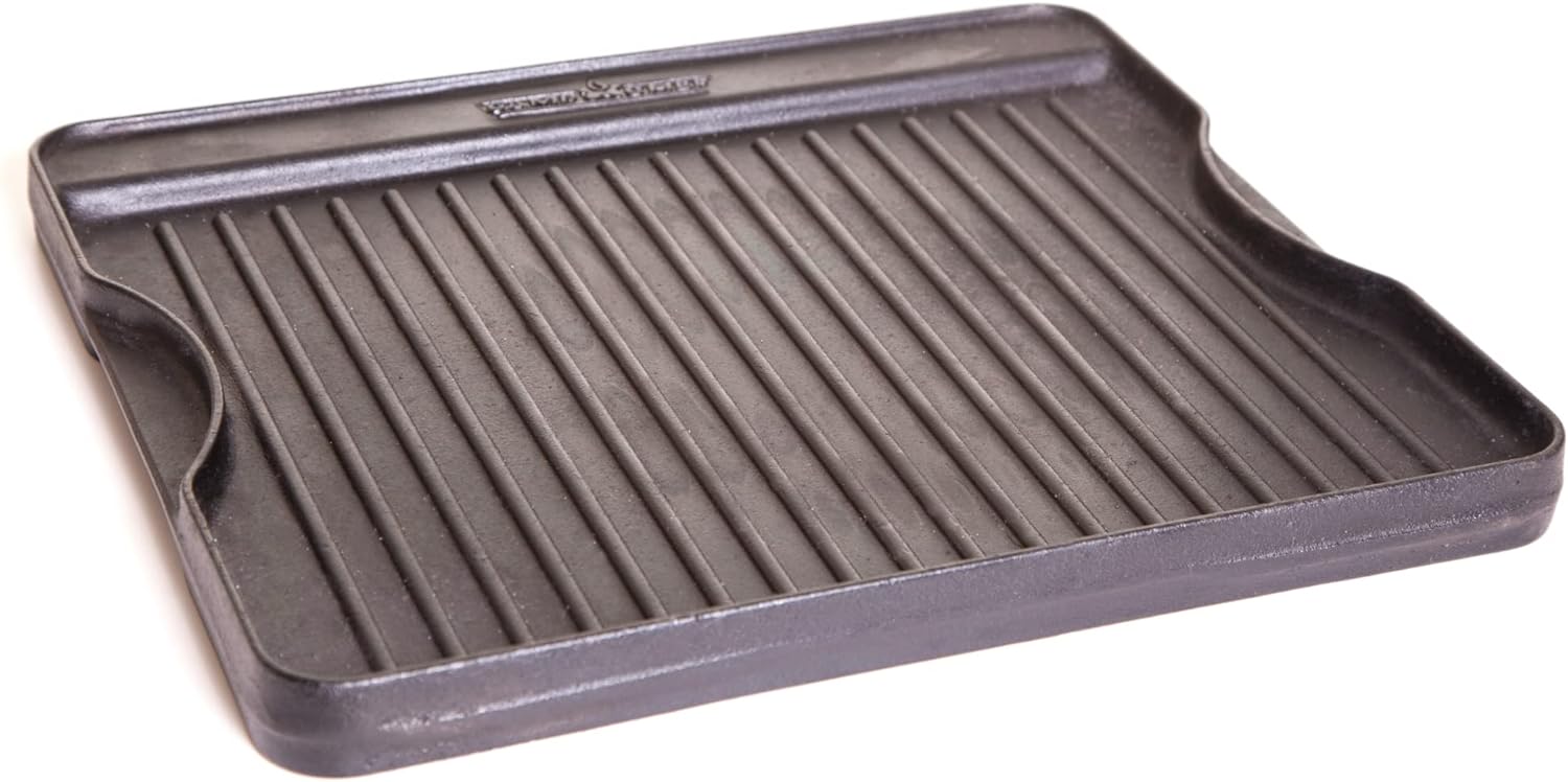 Camp Chef Reversible Pre-Seasoned Cast Iron Griddle, Cooking Surface 14 in. x 16