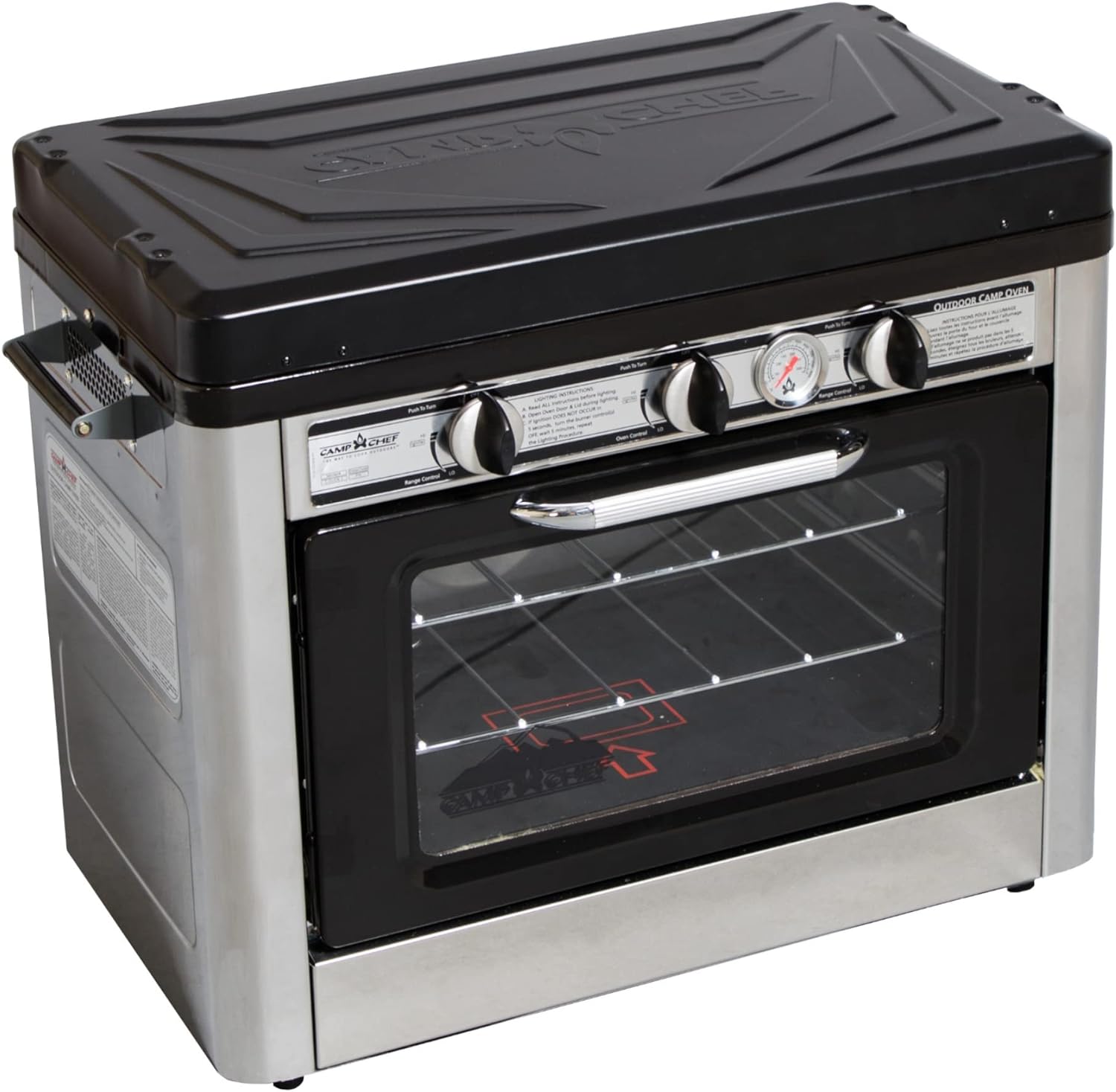 Camp Chef Outdoor Camp Oven, Dimensions with handles: 15 in. L x 25 in. W x 18 in. H