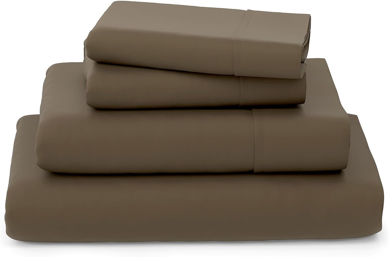 Cosy House Collection Luxury Bamboo Sheets - Blend of Rayon Derived from Bamboo - Cooling & Breathable, Silky Soft, 16-Inch Deep Pockets - 5-Piece Bedding Set - Split King, Chocolate