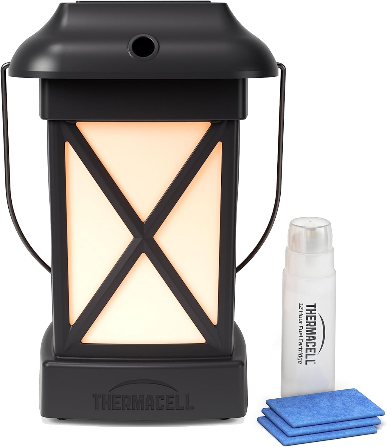 Thermacell Mosquito Repellent Lantern; No Spray Mosquito Repellent For Patios; Includes 12-Hours of Protection; Scent-Free, No Flame Citronella Candle Alternative