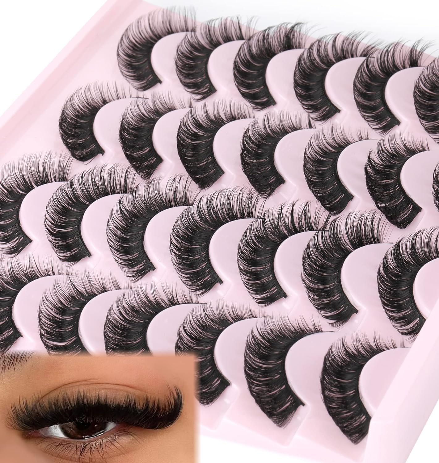 At first I was a little leery about getting these lashes because of the deep curl, but they turned out really nice!! Theyre fluffy, light, the band is thick enough to hold any amount of glue. I like the thick ban-much more secure than a thin band in my opinion. Definitely will buy again!!