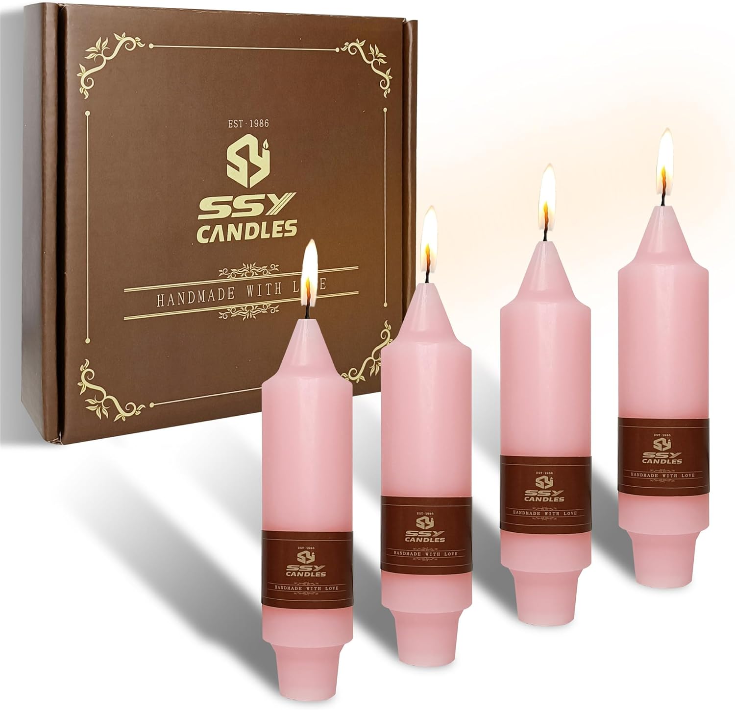 Short Candlesticks Taper Candles- 4pcs Pink Candle Sticks 5 Inch Mini Tapered Candles for Home Dcor Weddings Festive Seasons Holiday,7D4PC-PINK