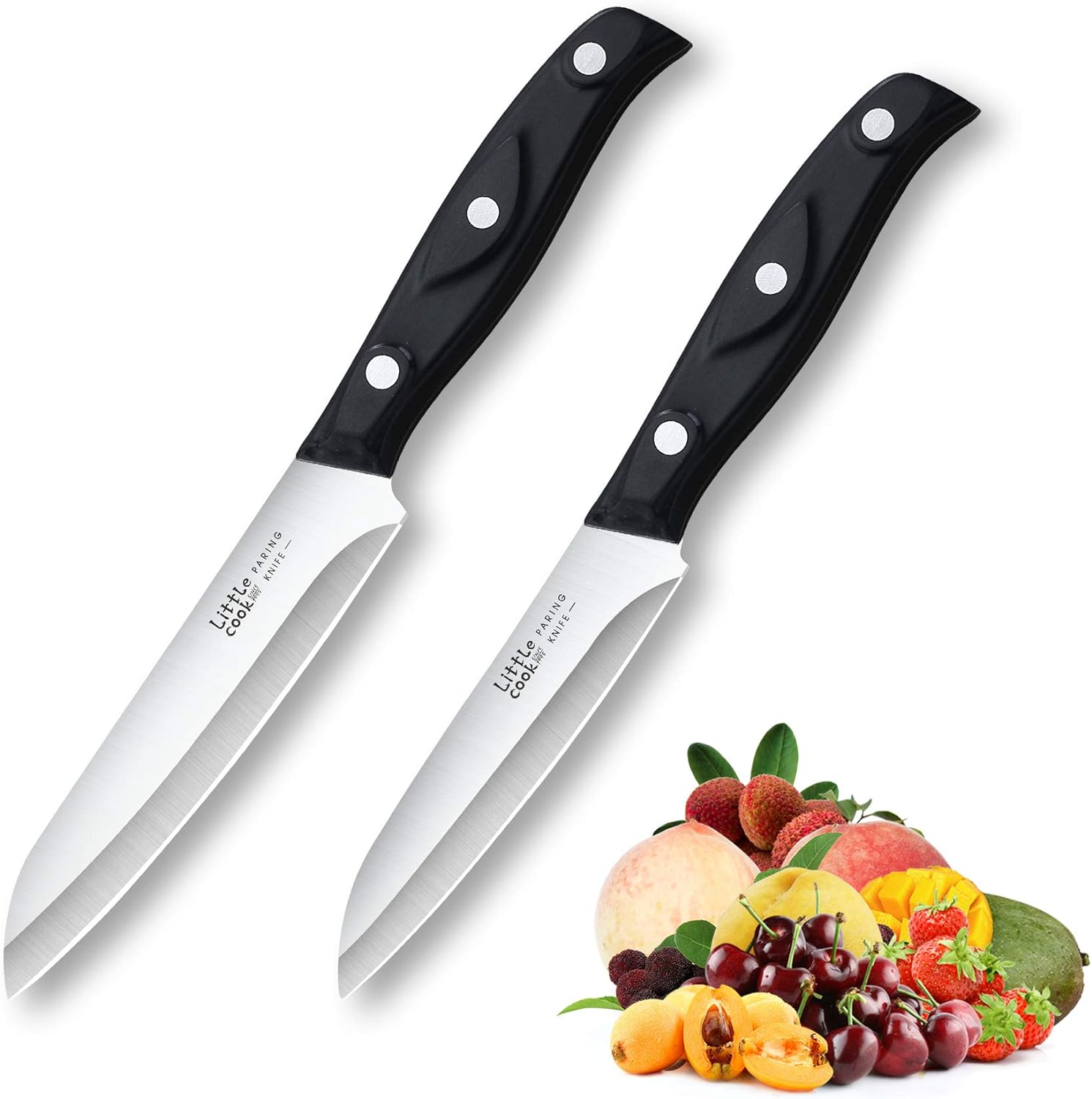 Certainly these are not like the dollar store junk. They are heavier and of good quality. And they are sharp! Yes, they are largernthan a small paring knife. I would recommend these and are a great price.