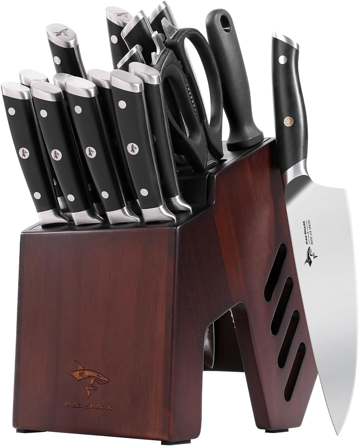 Im amazed by the quality of these knives. They cut through cooked or raw meat like soft butter and handle extremely well.I didnt need 10  knives but a few that performed well, and these exceeded my expectations.Id recommend these knives to anyone who is looking for an extremely sharp set-these are it.