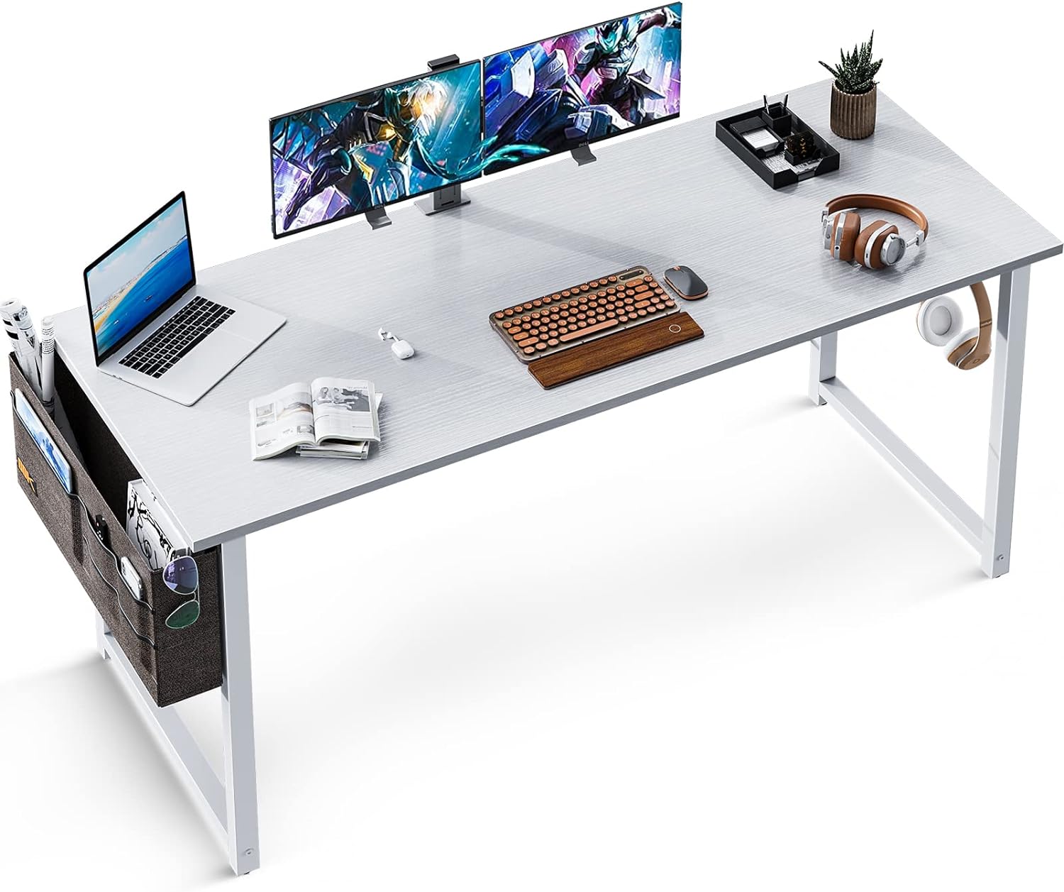 I recently purchased the ODK 63-inch Super Large Computer Writing Desk for my home office, and I am extremely pleased with my purchase. This desk offers a perfect blend of aesthetics, functionality, and convenience, making it an ideal choice for both gaming and professional work.Assembly:The assembly process was a breeze, taking me approximately 20 to 30 minutes to complete. The instructions provided were crystal clear, with parts well-marked using both letters and numbers. This made it easy to 