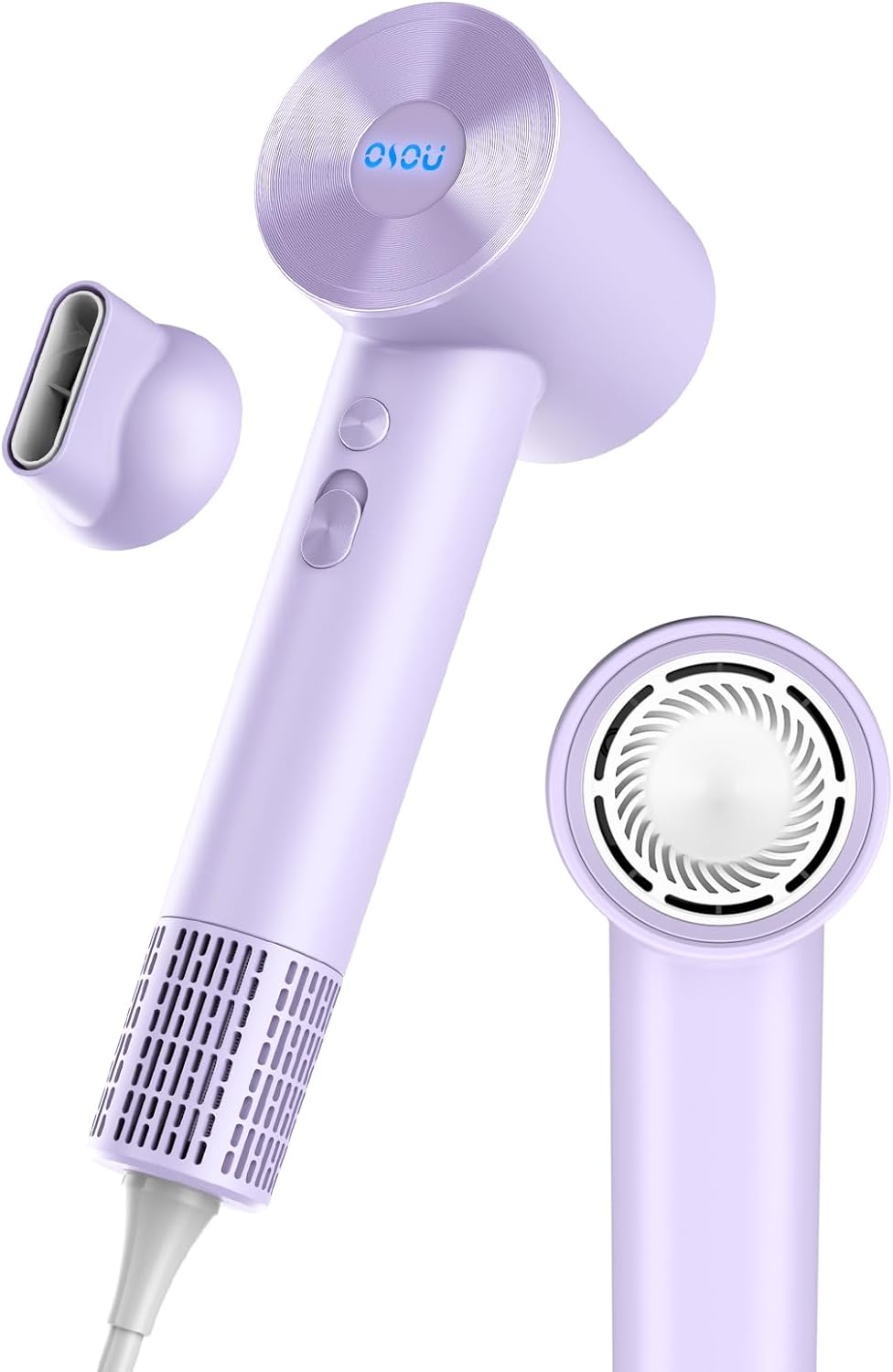 The OSOU Negative Ionic Hair Dryer exceeded my expectations with its powerful 1200W motor and impressive 110,000 RPM high-speed performance. Its lightweight design and 360 rotating nozzle make it perfect for both travel and home use. The low noise level is a standout feature, ensuring a pleasant drying experience. The elegant purple color adds a stylish touch. Overall, a fantastic hair dryer that delivers fast drying results and convenience.