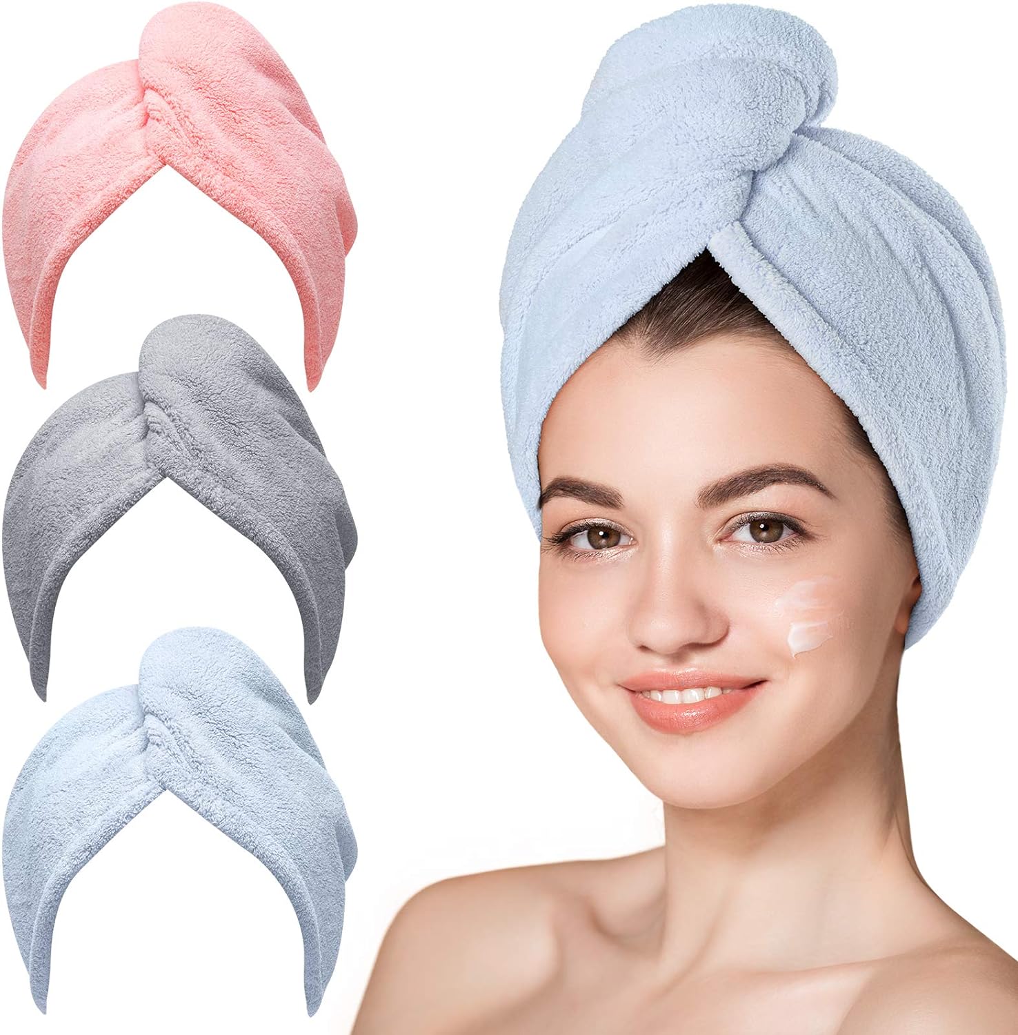 I was a little scared to buy these towels online without feeling them especially with the vacuum packaging. Im so glad I took a chance! These wash up great, are very fluffy & have cut the drying time for my daughters waist length thick hair in half. I have fine hair and these dry it in under a half hour. Great quality, have used for over a month now and they still look new.