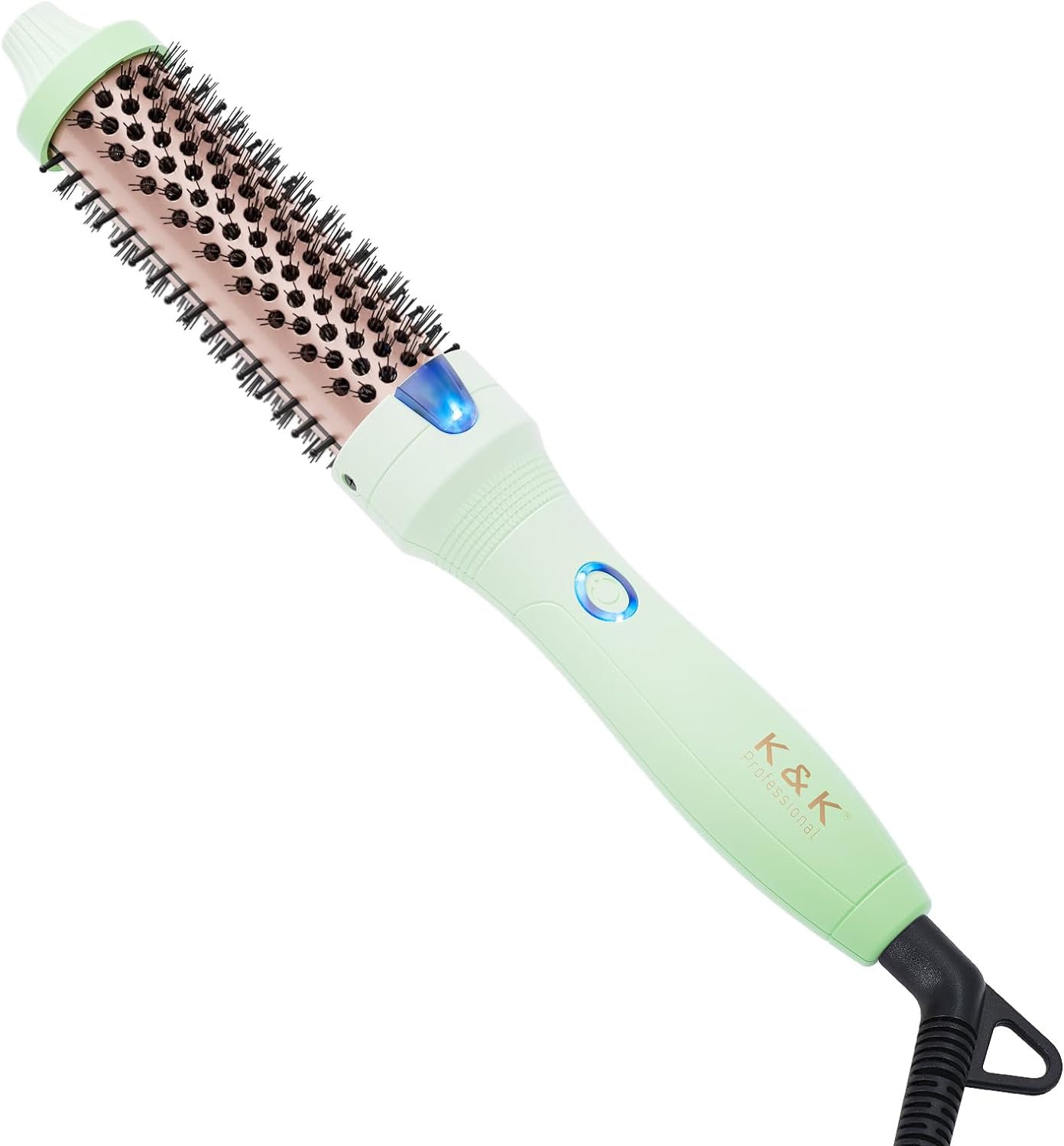 Excellent product:- Very well-made and packaged. Not junky at all- Holds hair but doesnt tangle it (I have shoulder length).- Much better than old type curling irons that dont grasp hair.- note that it is not a blow dryer  but heats up fast to create curls in dry hair. Curls in my hair come out smooth not frizzy.- Has NO creepy chemical smells I return all products that do smell.- So good I bought a 1.5 inch to accompany the 1.25 inch. Ill use the diff size ones according to size curl I wan