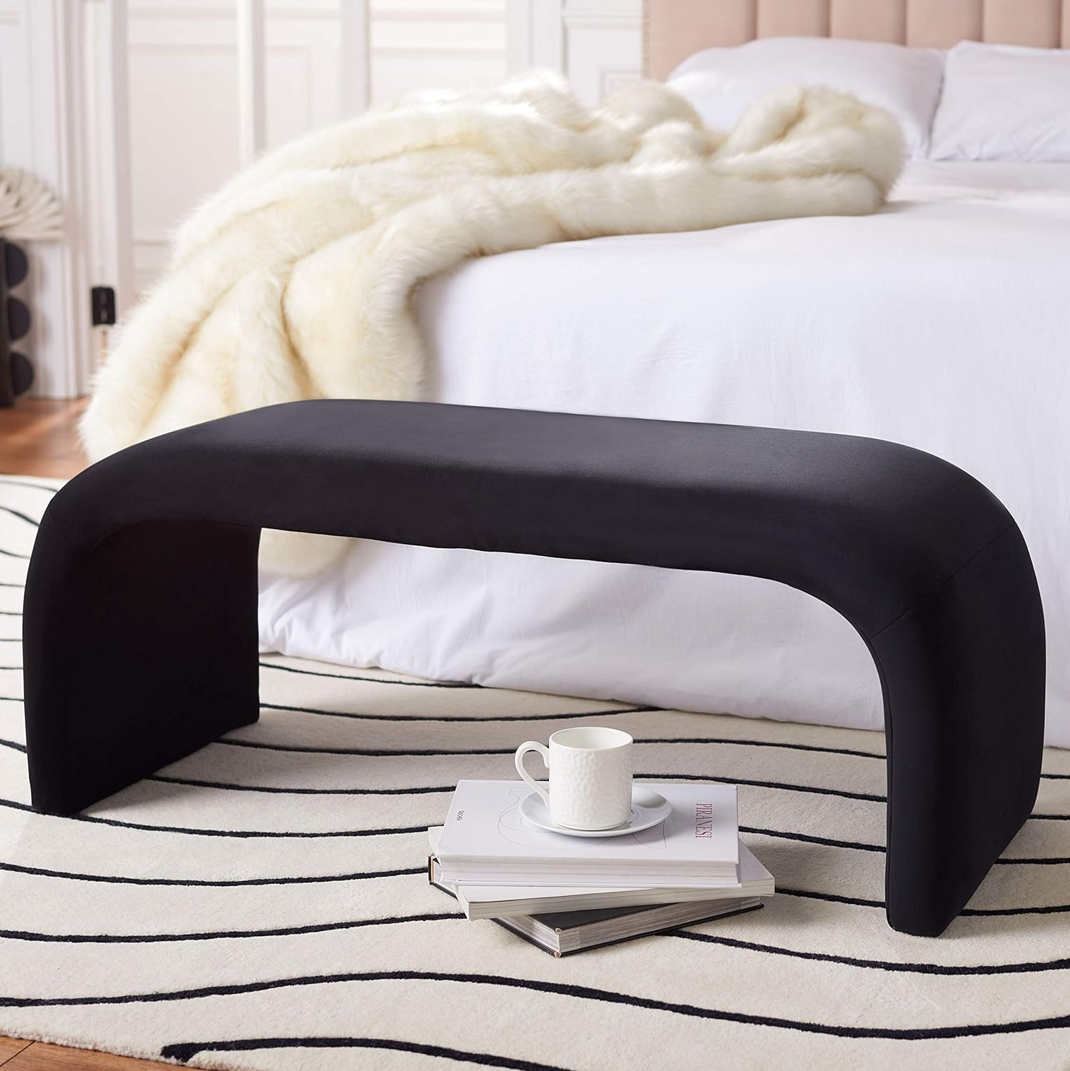 I was looking for a bench that could double as a coffee table, and this fit the bill. It arrived as a single piece, so just unbox and go!Its very soft, sturdy, and comfortable and is a simple, clean design. Color is true to picture. Highly recommend.