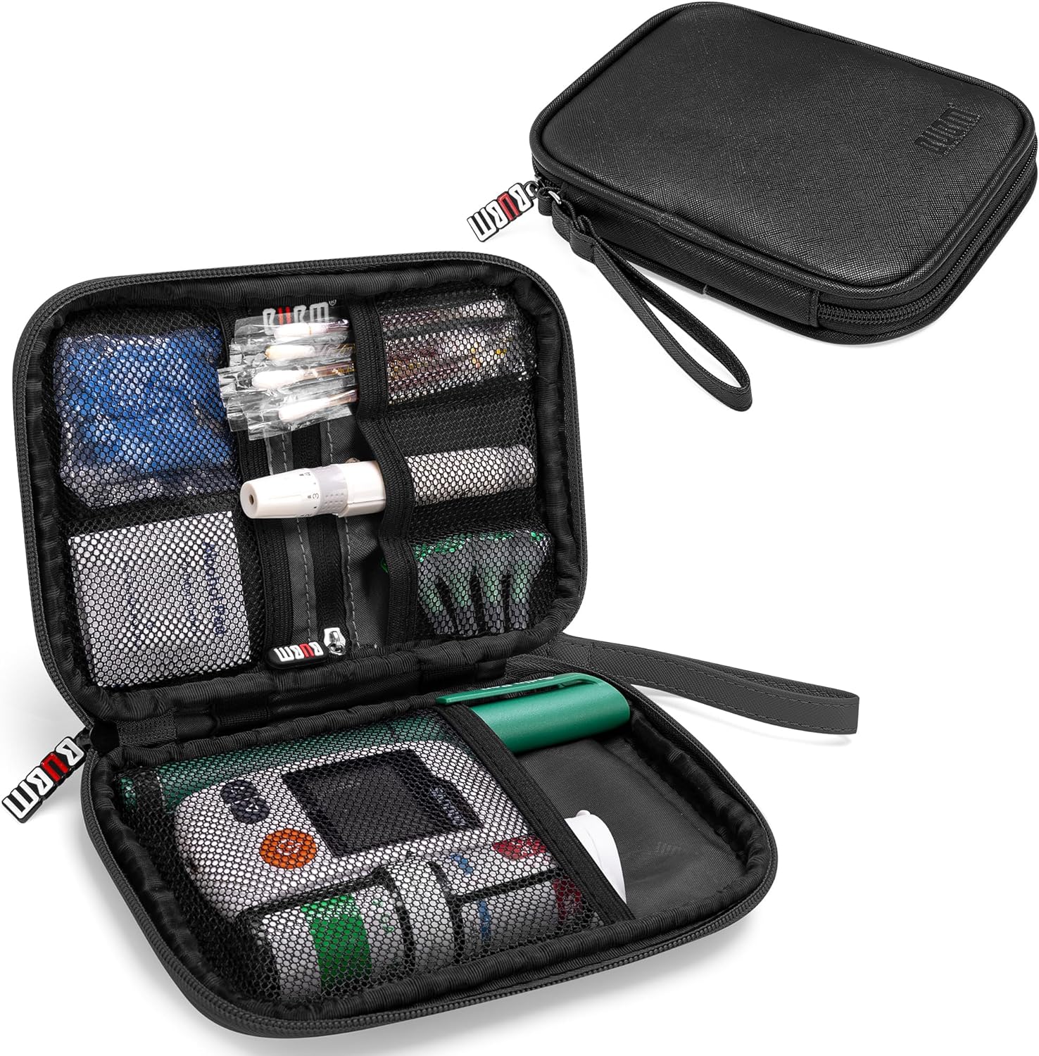 Diabetic Bag for Insulin Pen and Glucose Meter, Diabetes Bag for Diabetic Supplies, Black (Bag Only), Black