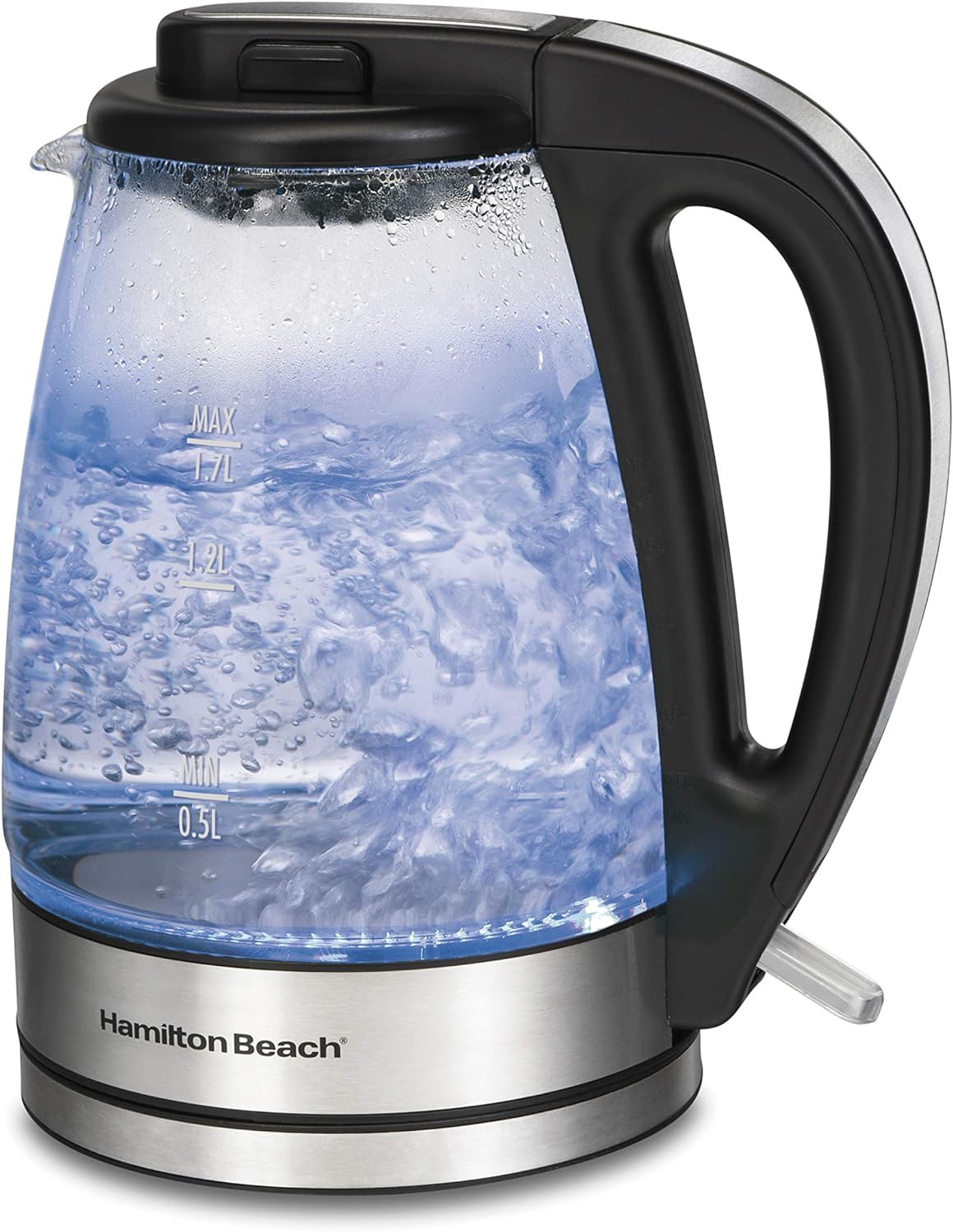 The Hamilton Beach 1.7L Electric Tea Kettle (40864) has become an indispensable part of my daily routine, bringing both style and efficiency to my tea preparation.The clear glass design is not only visually appealing but also functional, allowing me to monitor the water level easily. The LED indicator adds a touch of modernity, providing a clear signal when the water is ready. The cordless serving feature makes pouring a seamless and tangle-free experience.The built-in mesh filter is a thoughtfu