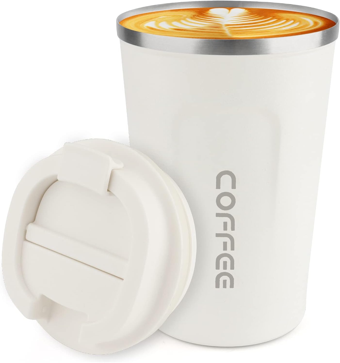 Keeps coffee hot. Fits in car holder. Great size. Easy to clean. Comfortable to drink out of. Spill proof. Everything you could ask. No disappointment.