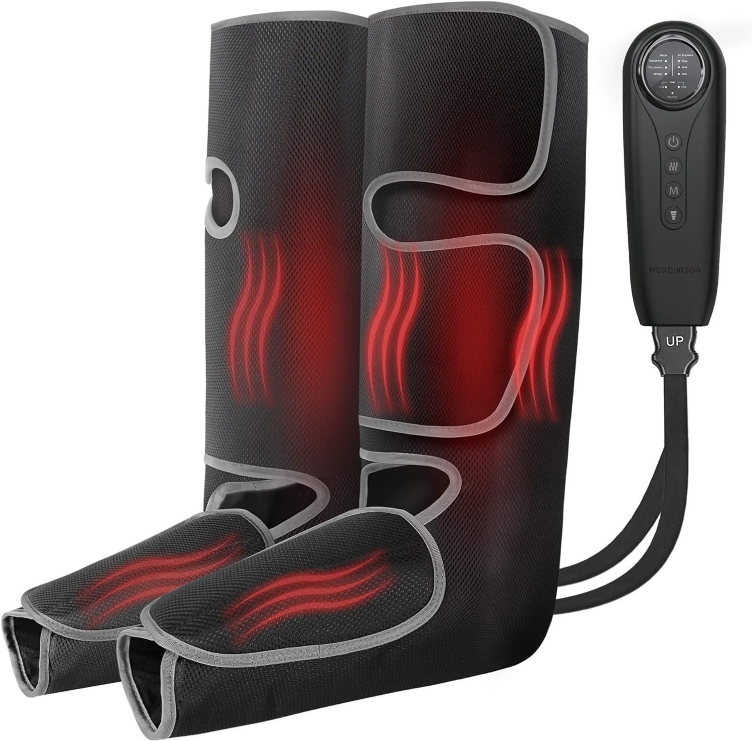 First and foremost - this is not a massage device, it is a compression-type boot, and very effective at that.Had multiple people try this to get reactions before reviewing. The person who enjoyed it the most is the one who tends to not like massage and had just returned from a long hike - they thoroughly enjoyed it and felt the benefits immediately. This who knew what medical compression boots are like knew what to expect and liked the added benefit of the heat.PROS:* Heat! The heat, paired wi