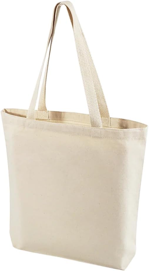 Wholesale Canvas Tote Bags, 15W x 16H x 3G, Cotton Reusable Grocery Shopping Bags, Blank, DIY Painting Printing Embroidery