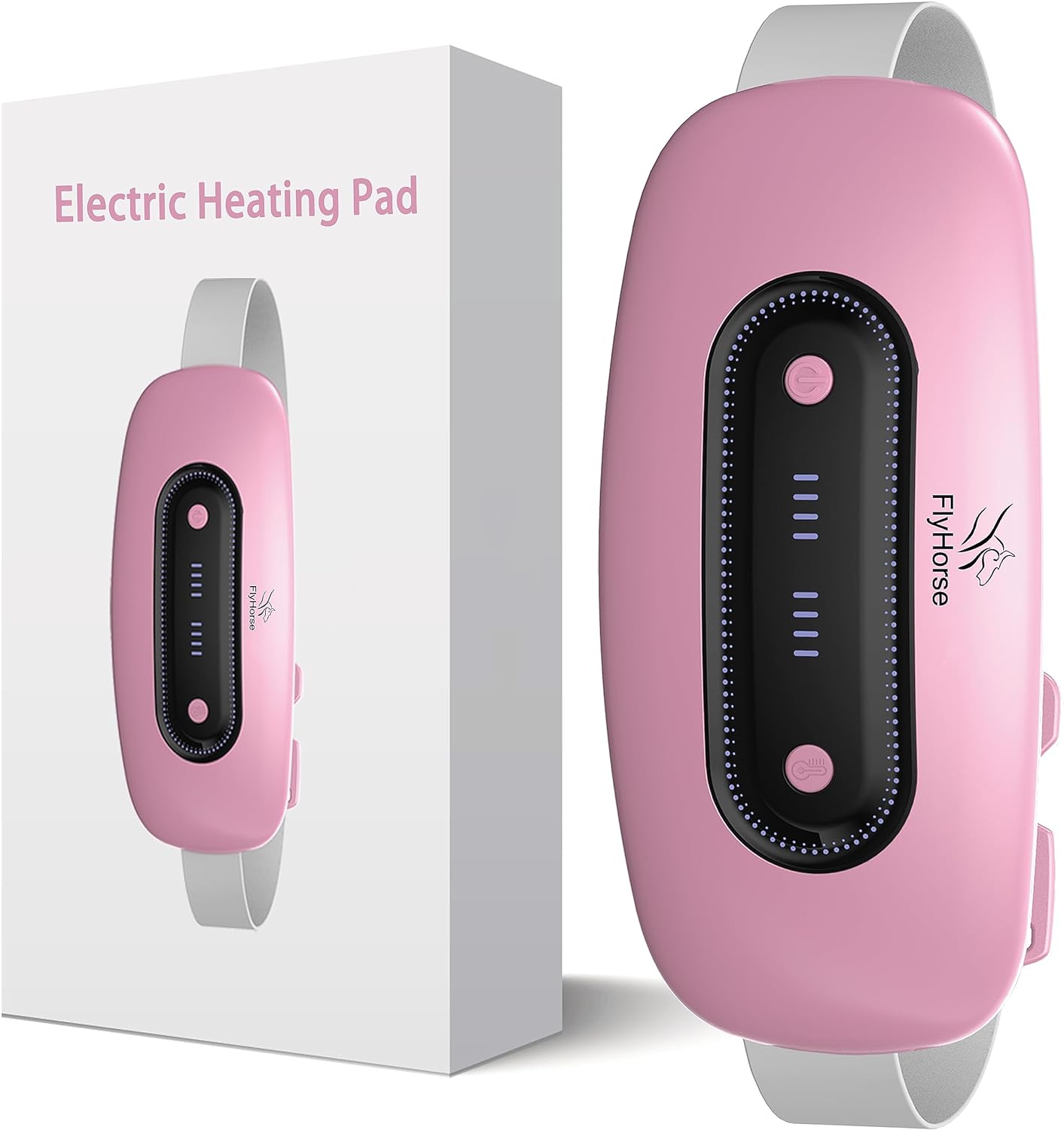 Similar to a disposable heat wrap from the drugstore, but its sturdy and rechargeable. Heats up quickly and the massage option works fine. The back side is soft and the strap seems securely attached. I generally just use it sitting down without needing the strap, but its great to have that option. Seems will certainly last a while and at a very affordable price, especially compared to the price of disposables.