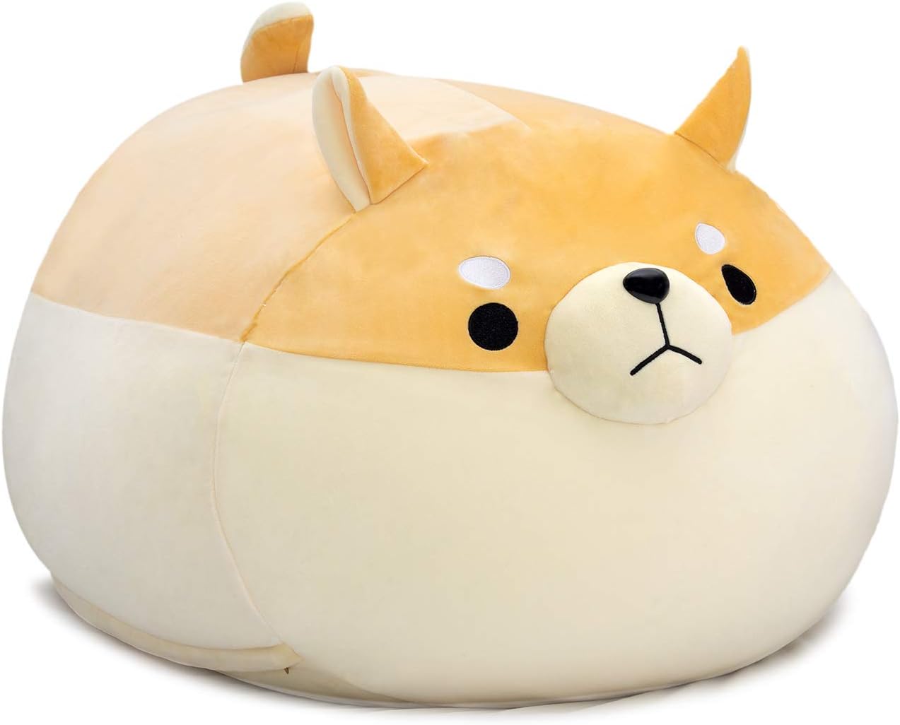 Stuffed Animal Storage Bean Bag Chair Cover for Kids Yellow Dog Shiba Inu Girls Large Size Toy Organizer Only Without Filling