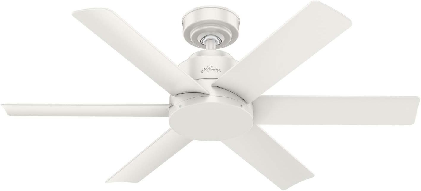 Love the look of the fan. Easy to install. Put out a great amount of wind. Very pleased with this purchase.