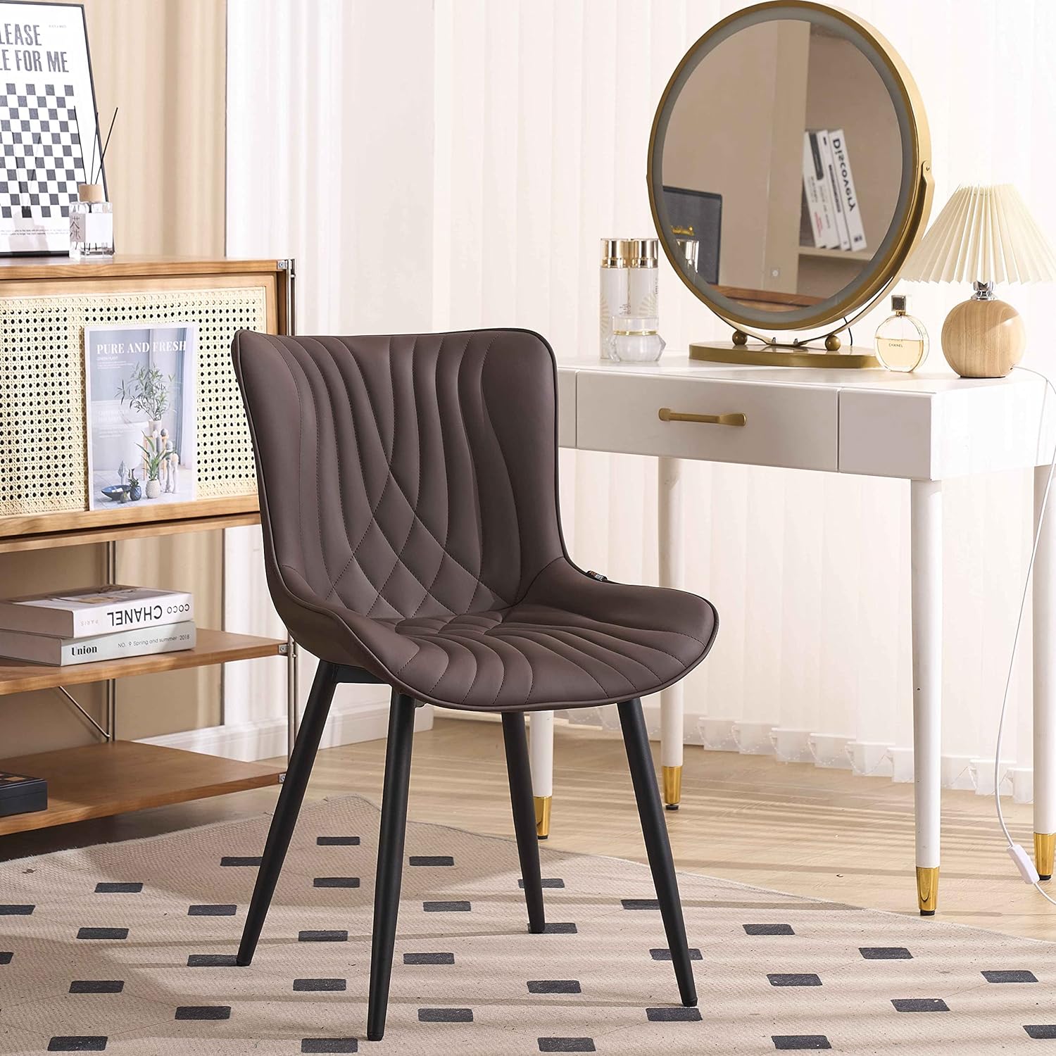 I bought the beige first and then bought the olive one later because of how much i loved the first one. The chairs are beautiful and suits my house so well. Its also sturdy and comfortable. Even my dog loves sitting on it. Id recommend it to anyone whos looking for a beautiful and comfy chair.