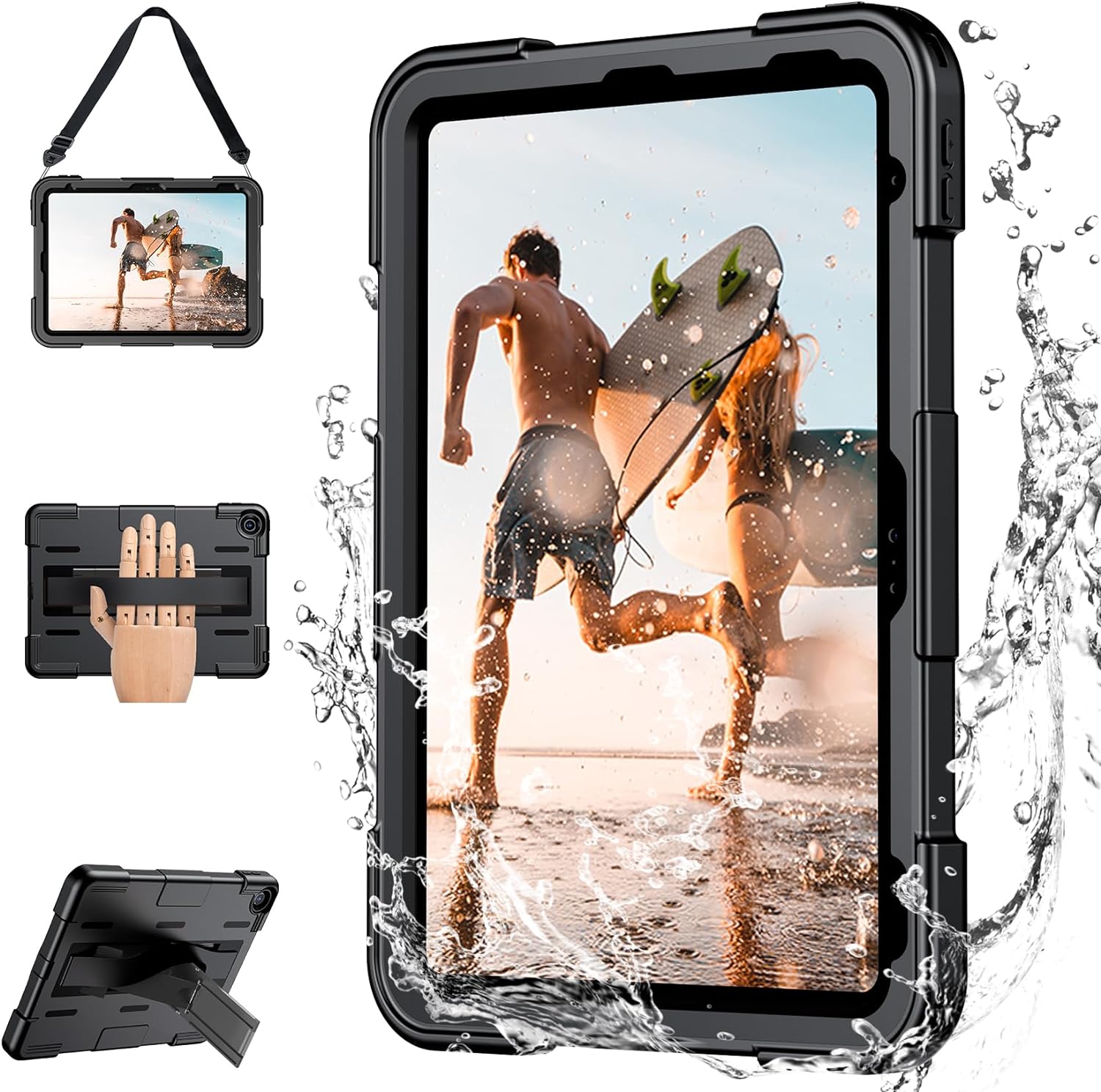   for iPad 10th Generation 10.9 Inch Case,[Military Grade Dropproof][IP68 Waterproof] with Screen Protector&Stand&Hand Strap,Full Body Shockproof for iPad 10th Gen 2022 Released