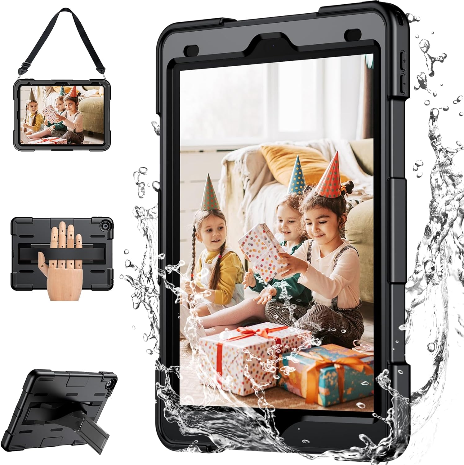   for iPad 9th Generation 10.2 Inch Case,Military Grade Dropproof IP68 Waterproof With Screen Protector&Stand&Hand Strap,Full Body Shockproof for iPad 9th/8th/7th(2021/2020/2019)