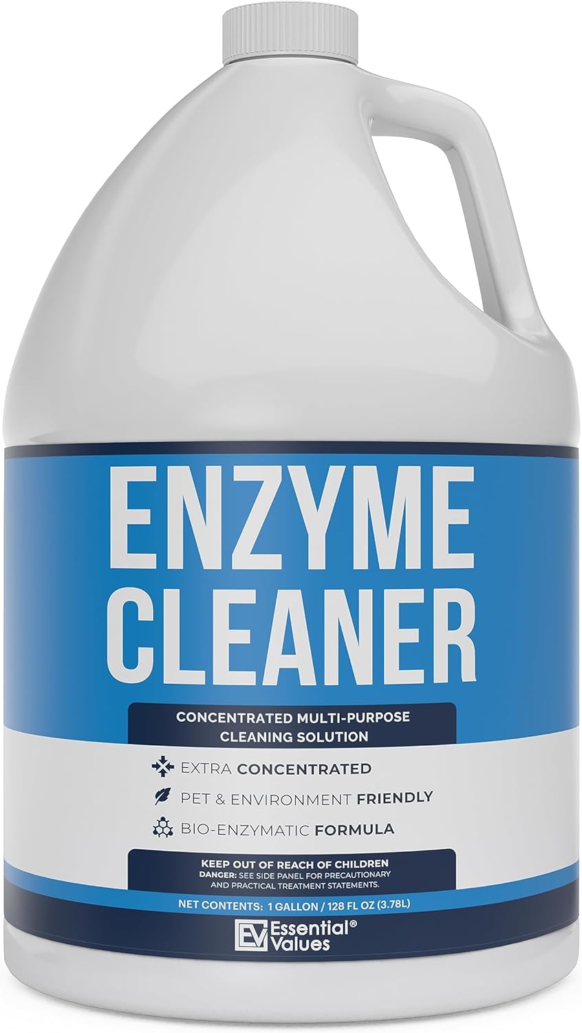 Enzyme Cleaner (1 Gallon / 128 Fl OZ), Drain Cleaner, Made in USA  Multi-Purpose Solution- Stop Odors in its Tracks | Odor Eliminator, Stain Remover, General Cleaning  for Residential & Commercial