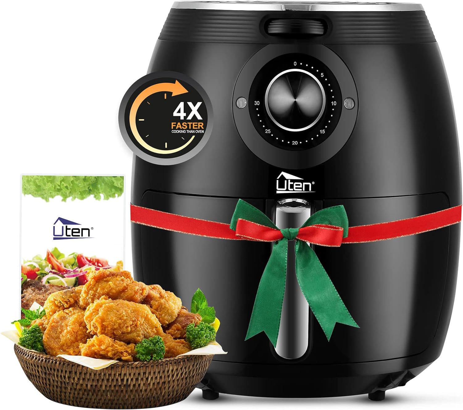 This air fryer is simple to use. Just put your food in, adjust the temperature and push the start button. That' all. My last air fryer was a touch screen with to many choices and it went off before you can do anything. This one gets the job done easily.