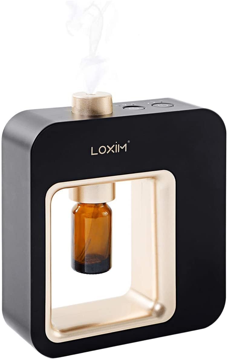 I searched extensively and purchased this unit because it was a nebulizer type, used no water, and the best feature: No Tank to Clean. You just screw on bottle of essential oil of the brand and scent you prefer. I think most oild come in the same basic bottle size, but if your' doesnt fit, it came with a new glass bottle and I used my mini funnel to pour oil from my bottle into it. I am extremely happy with this Loxim Diffuser. High quality construction and packaging. Its attractive, and easy t