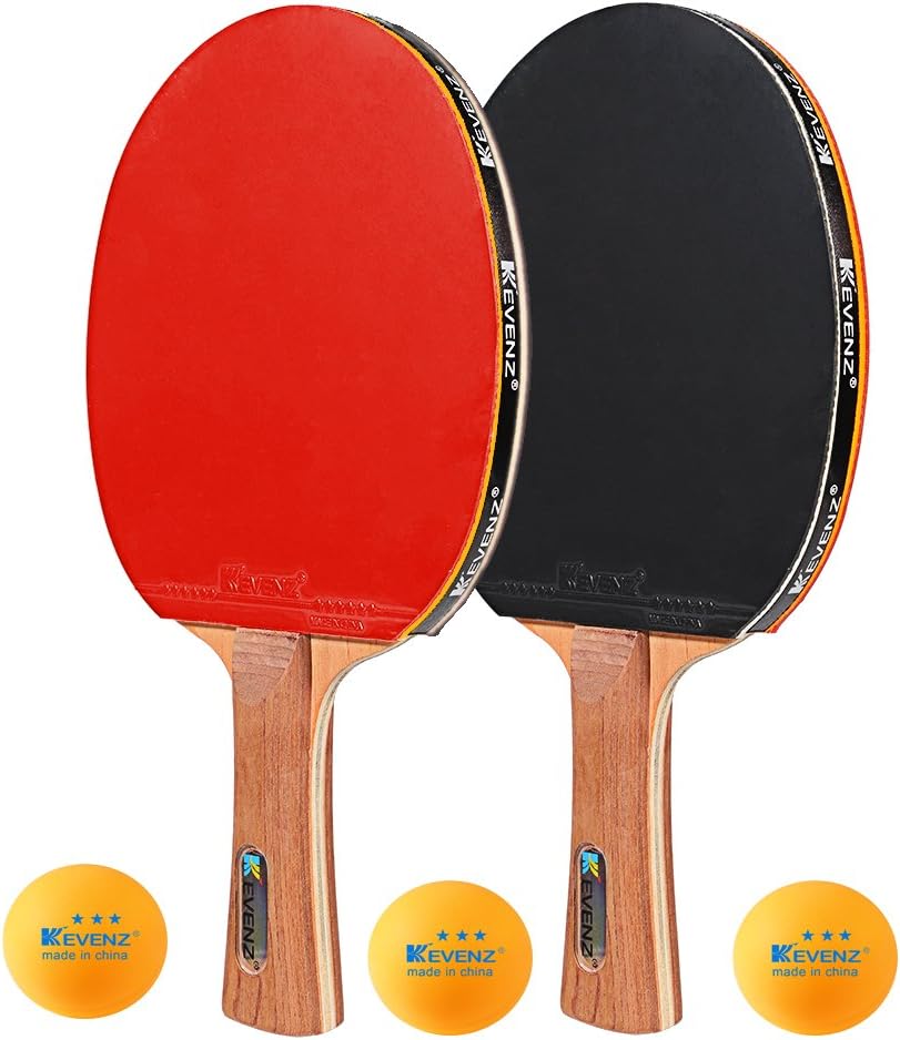 It is a really good price with the pair of rackets. They are durable and wonderful rackets, if you are a fan of ping-pong ball, but also have certain requirements on the racket, this racket will not be a bad choice. I like to use it with a red rubber side of the racket, which is very flexible. The king of batting feeling is wonderful.