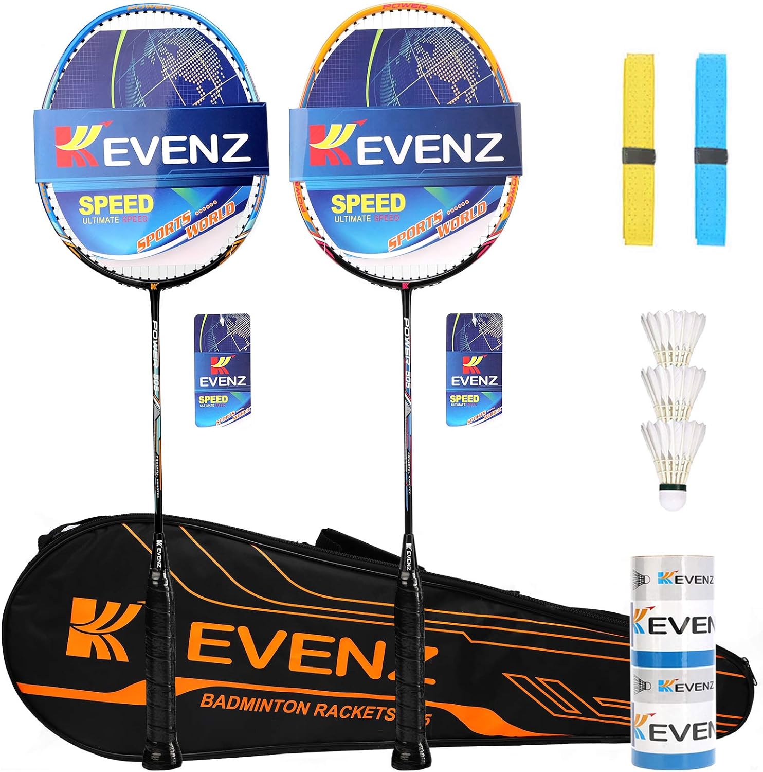 We really liked these rackets! They are very light-weight, super high quality and easy to handle. We have been enjoying to play with them since the day they arrived. The birdies are also very nice. We highly recommend these to anyone who enjoys to play badminton.