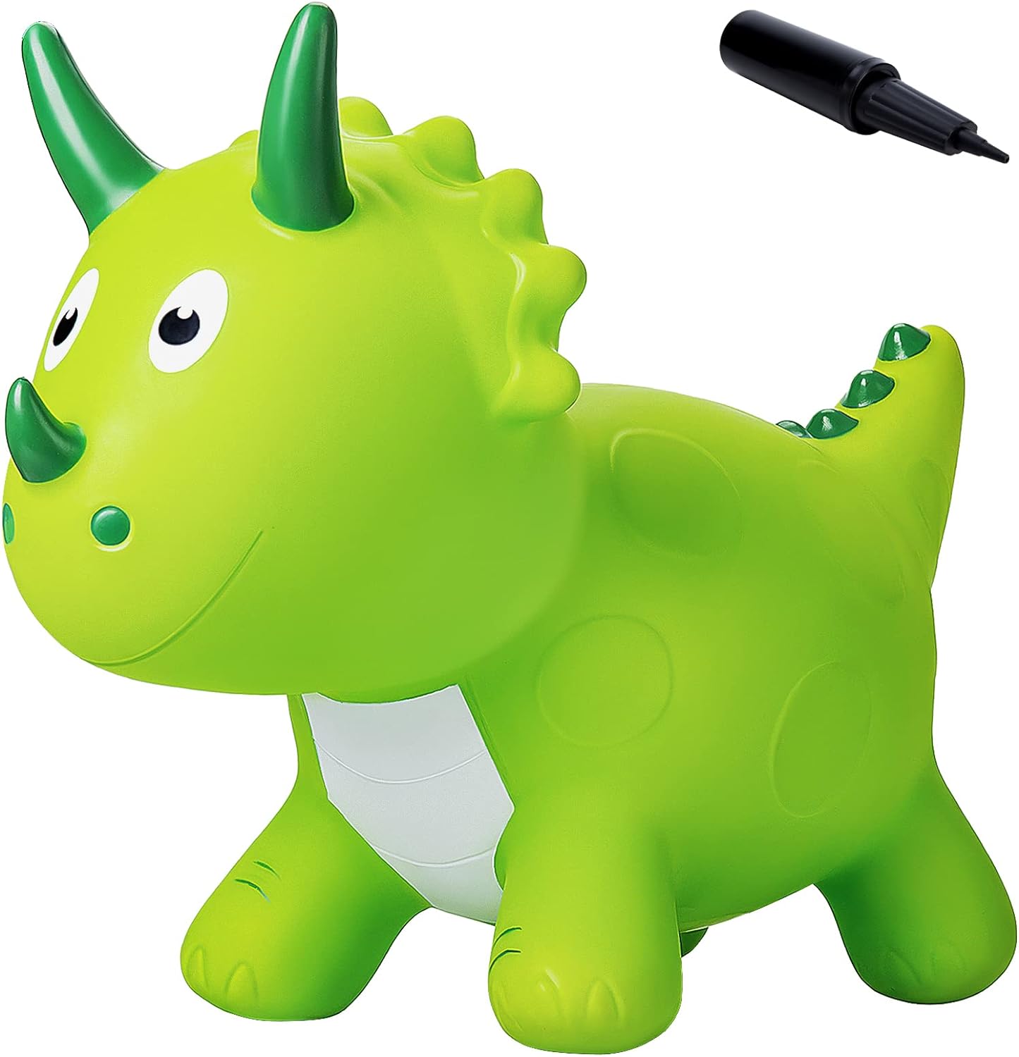 INPODAK Bouncy Horse for Toddler, Animal Hopper, Bouncing Dinosaur, Inflatable Jumping Horse, Ride on Hopping Toy for Kids with Pump