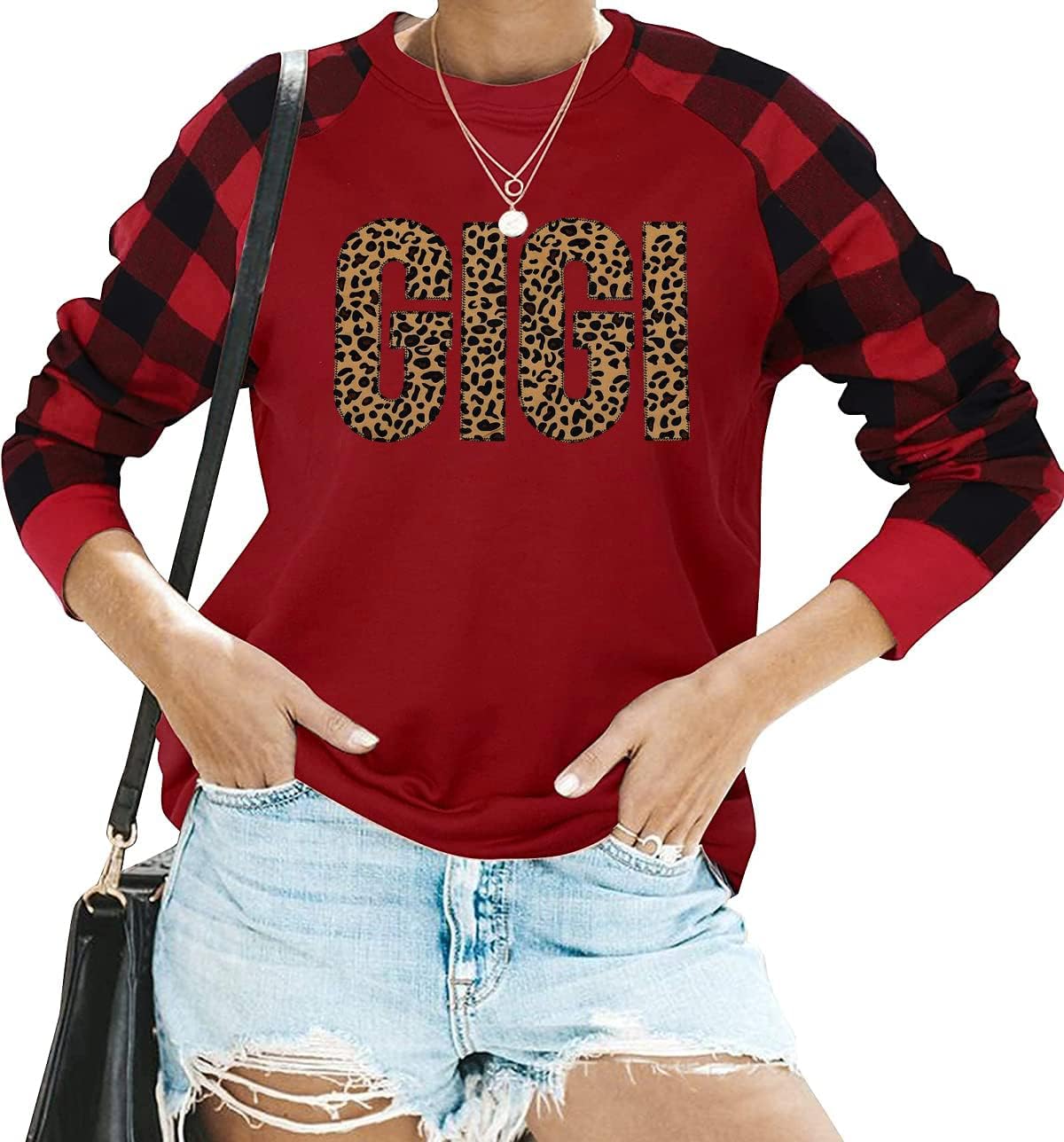 ALLTB GIGI Sweatshirt Women Gigi Heart Graphic Gigi Gifts for Grandma Casual Long Sleeve Nana Mothers Day Tops