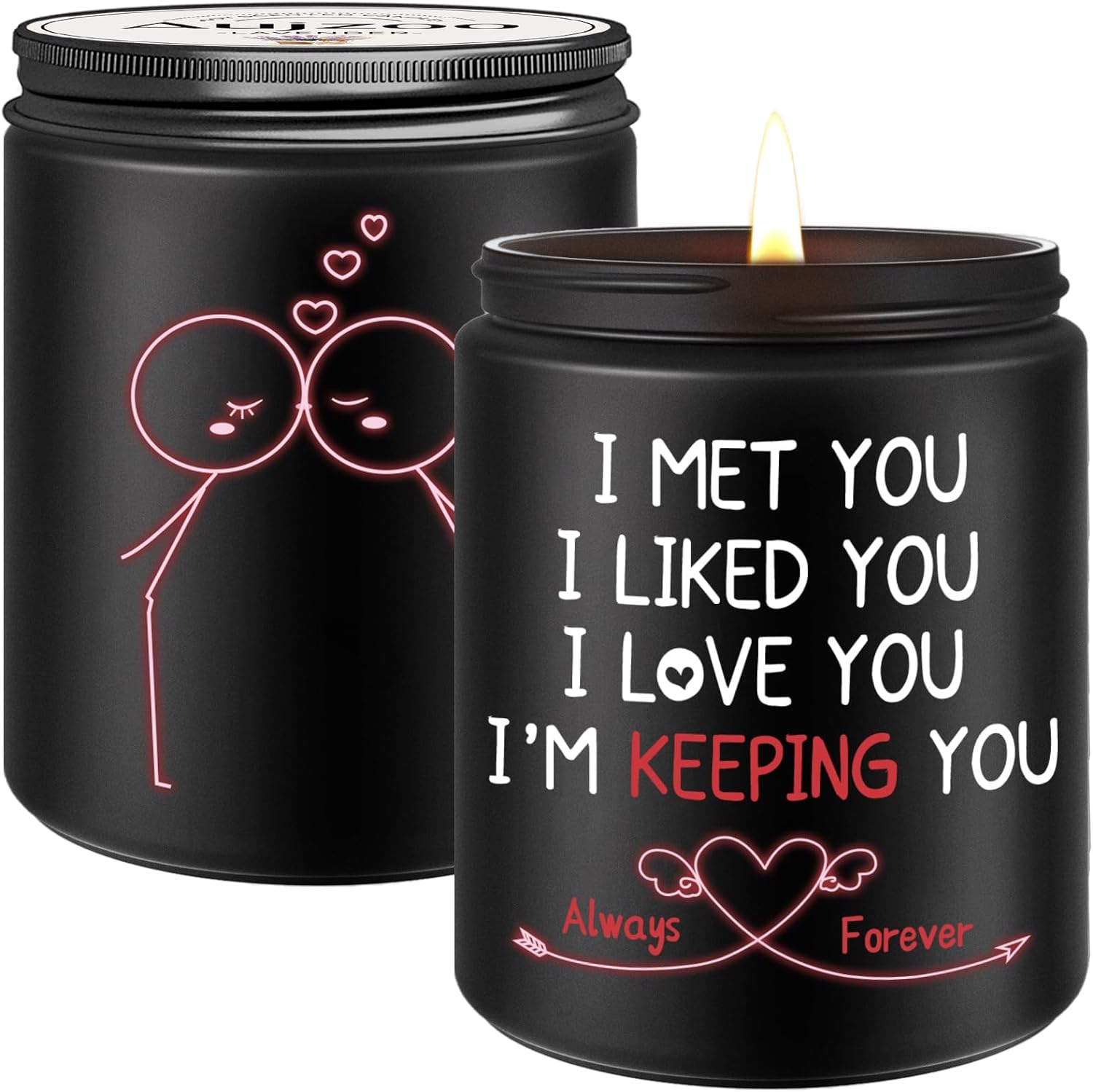 Couple Gifts Valentines Day Gifts for Boyfriend, Girlfriend, Him, Her, Wife,Husband, Romantic Gifts for Anniversary Birthday Christmas Gifts Lavender Scented Candle