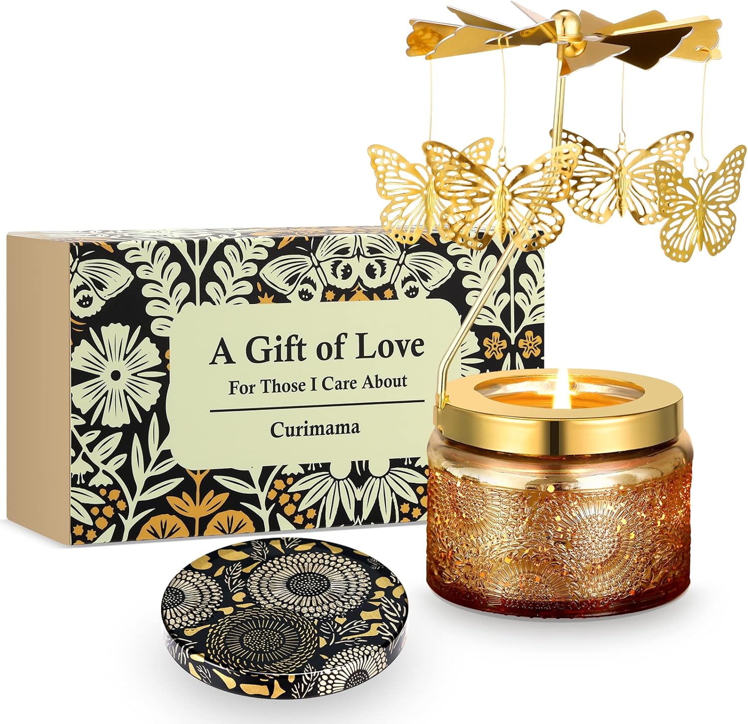 Butterfly Gifts for Women,Unique Birthday Gift for Mom Sister Friendship Girlfriend,Rotatable Scented Candles for Anniversary,Easter, Mother' Day,Gifts for Women Who Have Everything