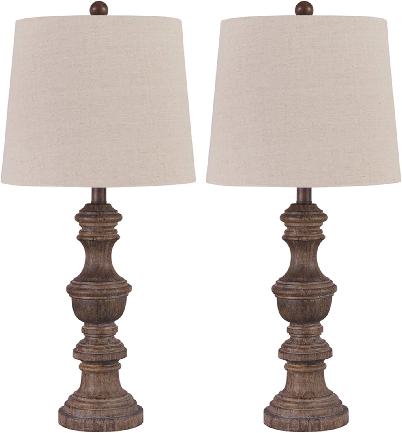 Signature Design by Ashley Magaly Cottage 27.65 Table Lamp, 2 Count Lamps, Brown