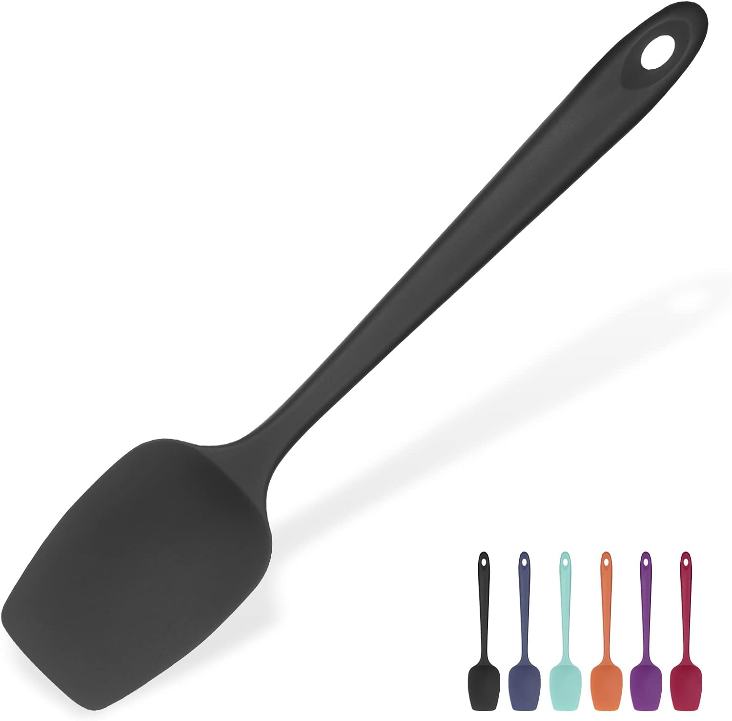 I have been on the search for a good spatula ever since my old one broke. ( the spatula head broke away from the handle and no matter how many times I tried to glue it back together it wouldnt hold). This spatula is perfect! It is all one piece( (yea)! No more breaking apart! It is easy to clean and although it says it is dishwasher safe, I haven't tried that yet. I love the color because it matches my mixer and I love the silicone feel. I gave it 5 stars for Heat Resistance but I have tried 