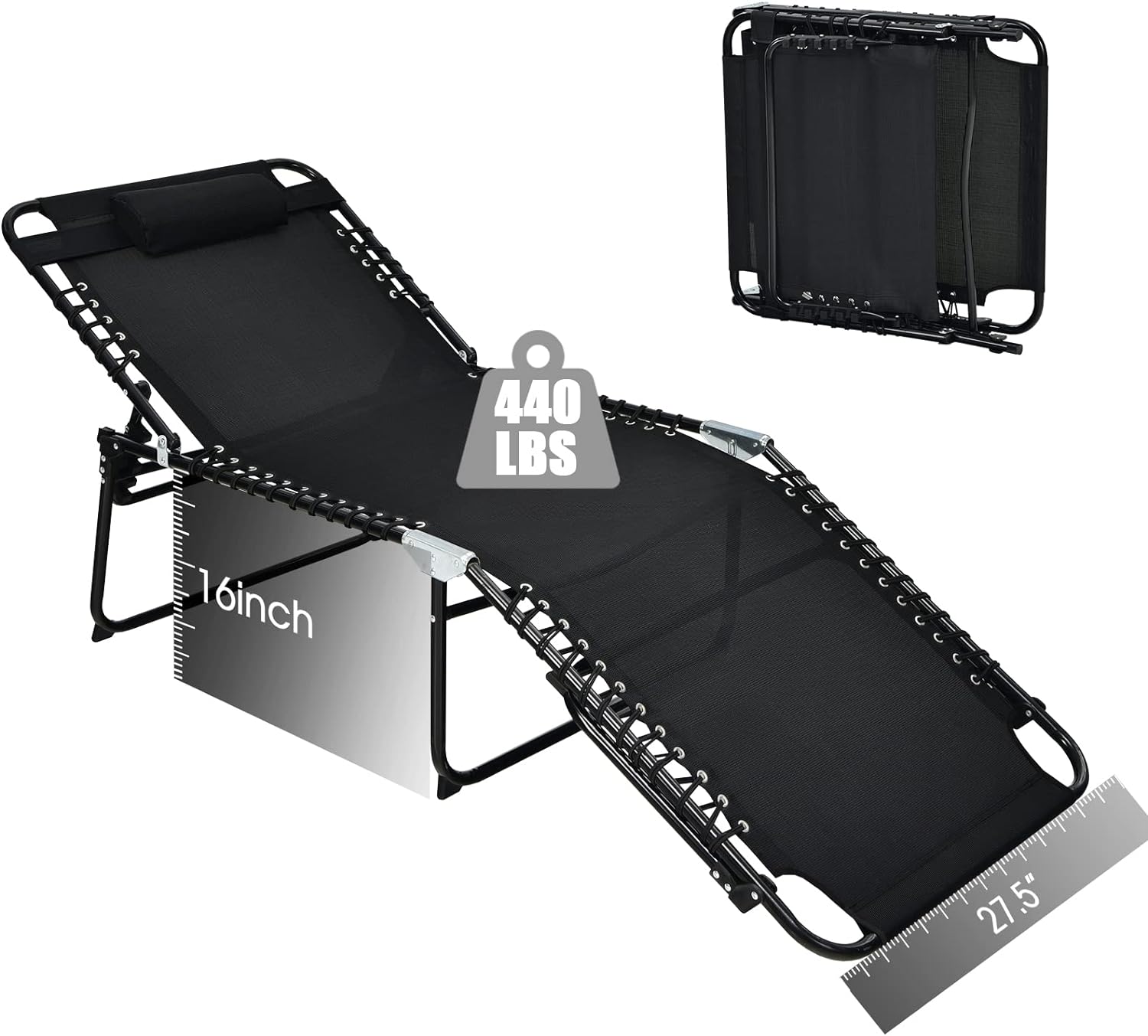 Bought the Grey Xtra wide 16 high lounger. I'm 5'10, 165 lbs. The lounger arrived well packaged and in a clear plastic bag. The lounger opened easily, on its side and each end leg snapped into place. The center support fluctuates until weight is put on the seat. For best result sit in the center of the seat section that is closest to the back. Watch for the center support bracket, as the bracket does stick up a little, but is finished and not sharp. Just put your beach towel down first. No pro