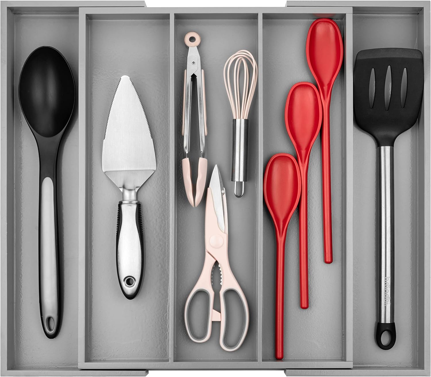 After using a vast collection of plastic baskets to divide my kitchen drawers, I decided to get drawer dividers. These dividers looked attractive and sturdy. They looked like they would fit nicely. Boy was I happy that I got them. They are beautiful, sturdy and fit perfectly. What a wonderful update!