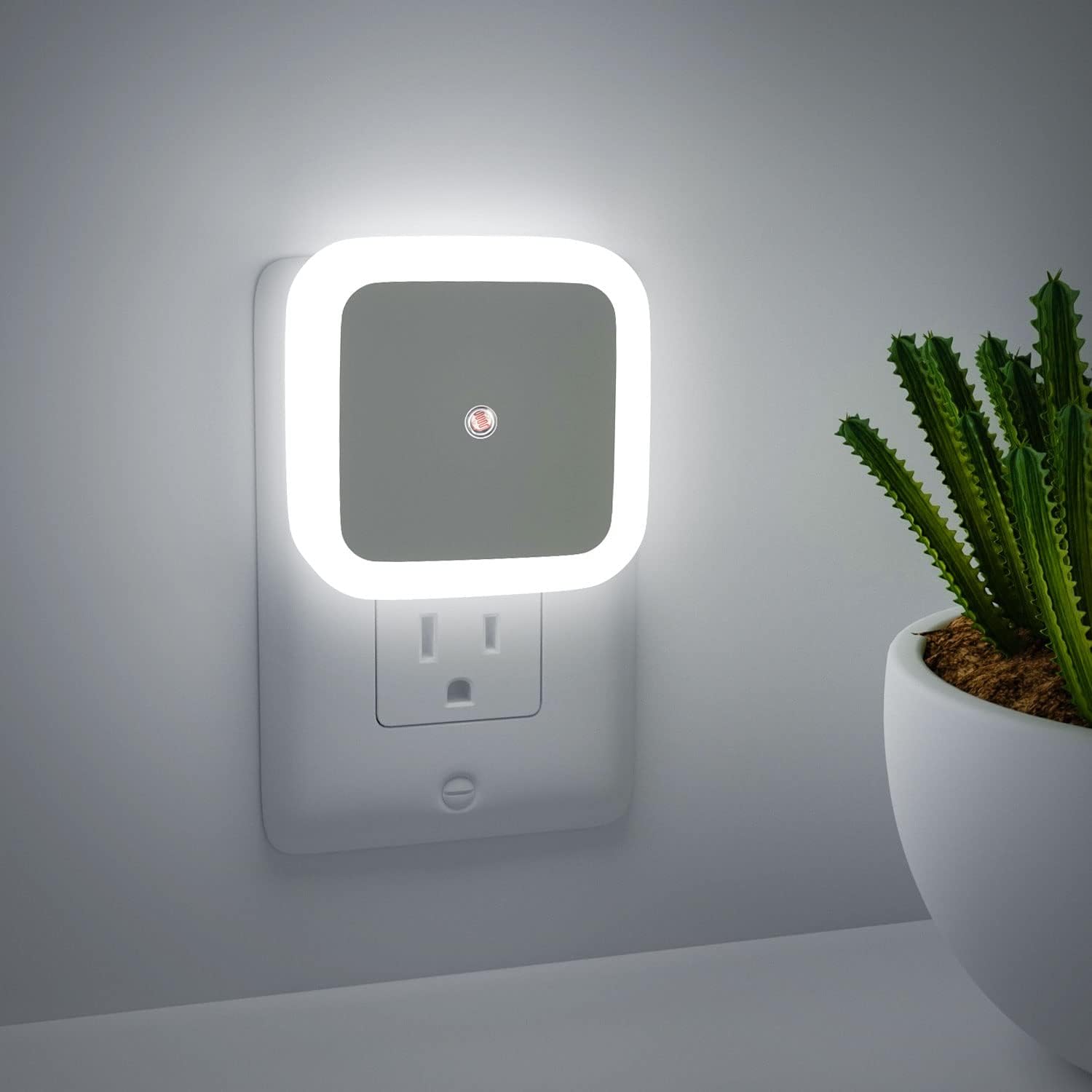 This nightlight effortlessly illuminates my space with a gentle glow, creating a serene ambiance. Its subtle design adds a touch of elegance, making it both functional and aesthetically pleasing. Perfect for a cozy touch in any room!