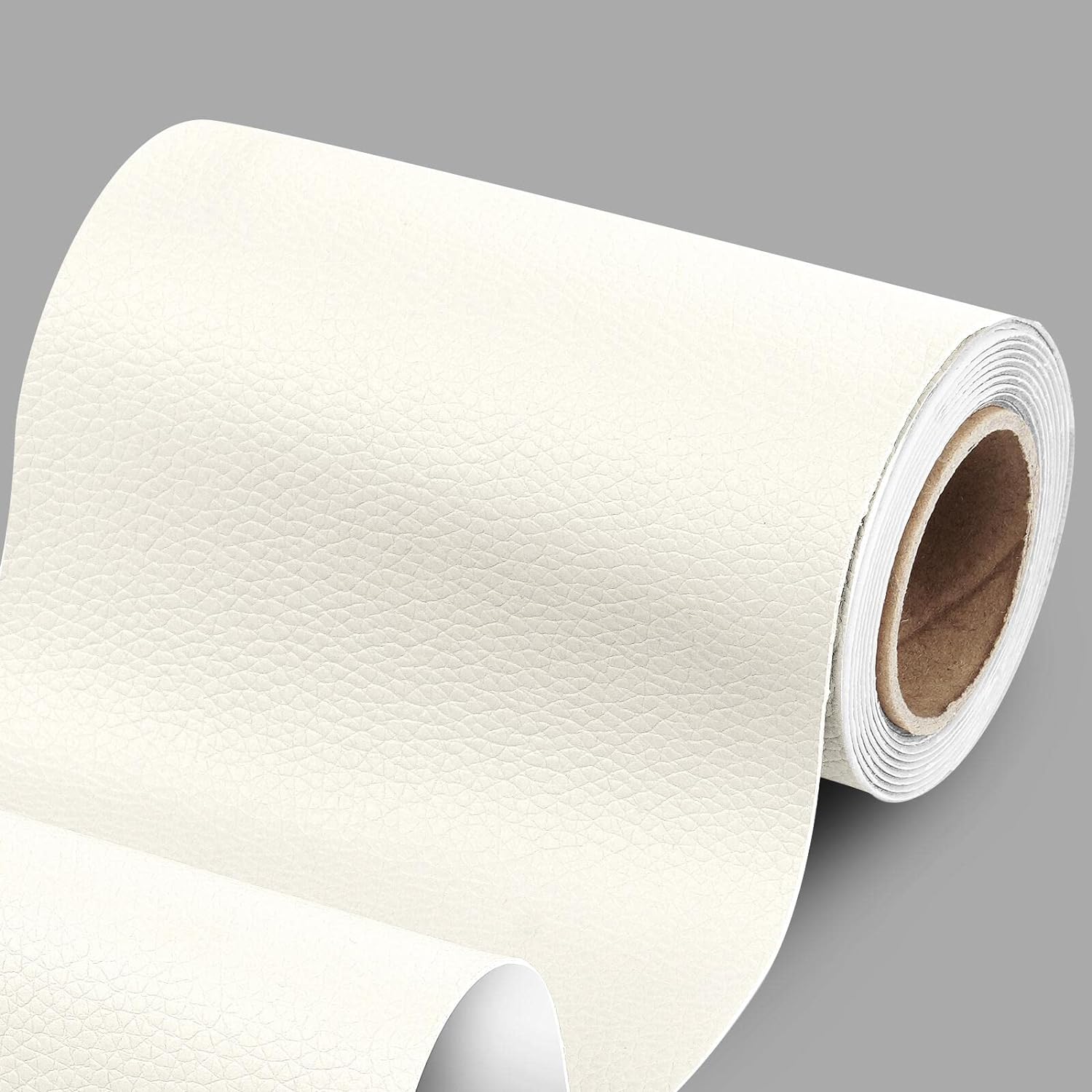 Stickyart Leather Tape Faux Leather Repair Patch for Furniture Matte Leather Upholstery Patches for Couches Fabric Self Adhesive Leather Sticker for Sofa Bags Car Seat Off White 3.94x78.7