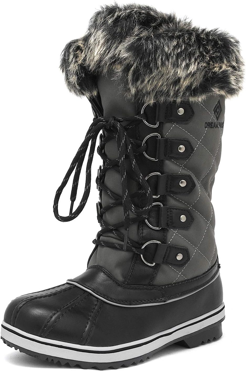 DREAM PAIRS Women' River_1 Mid Calf Waterproof Winter Snow Boots