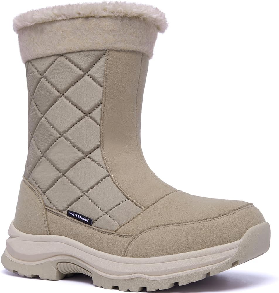 Women' Waterproof Winter Snow Boots with Side Zipper