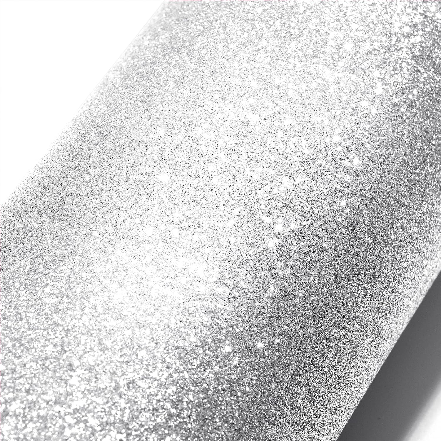 Stickyart Glitter Wallpaper Self Adhesive Silver Glitter Contact Paper Peel and Stick Textured Glitter Fabric Wallpaper Removable Sparkle Wallpaper for Bedroom Living Room Classroom Walls 15.8x275.6