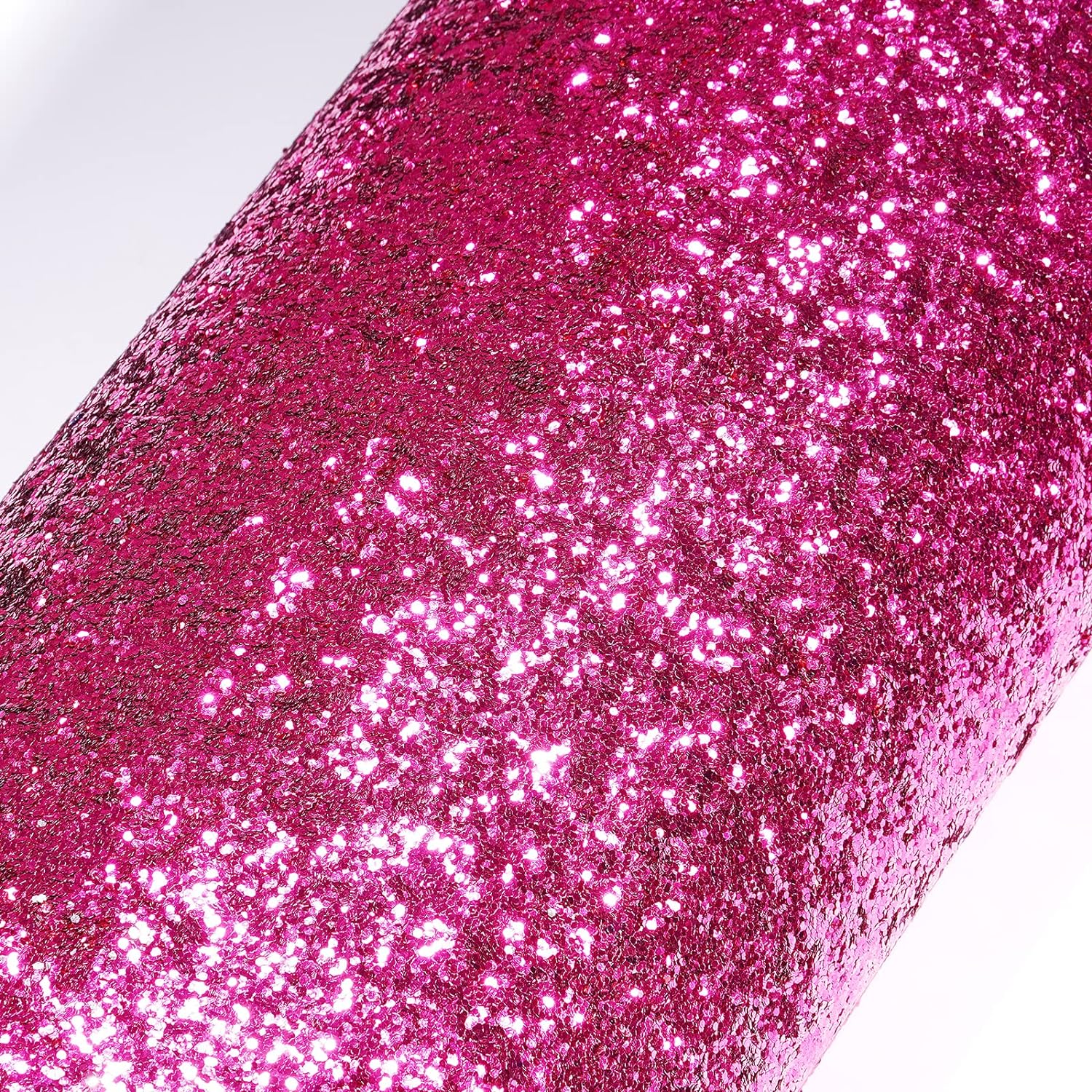 Stickyart Hot Pink Sequins Sparkle Wallpaper Self Adhesive Chunky Glitter Wallpaper Roll Peel and Stick Sparkly Contact Paper for Bedroom Girls Room Living Room 15.8x78.7