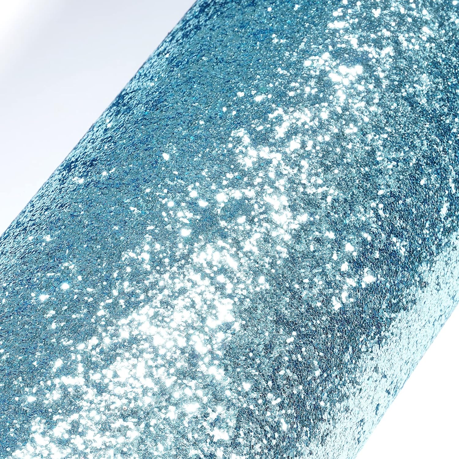 Stickyart Light Blue Chunky Glitter Wallpaper Peel and Stick Sequin Sparkle Wallpaper for Bedroom Glitter Wall Covering Self Adhesive Glitter Fabric Contact Paper for DIY Crafts Removable 15.8x78.7