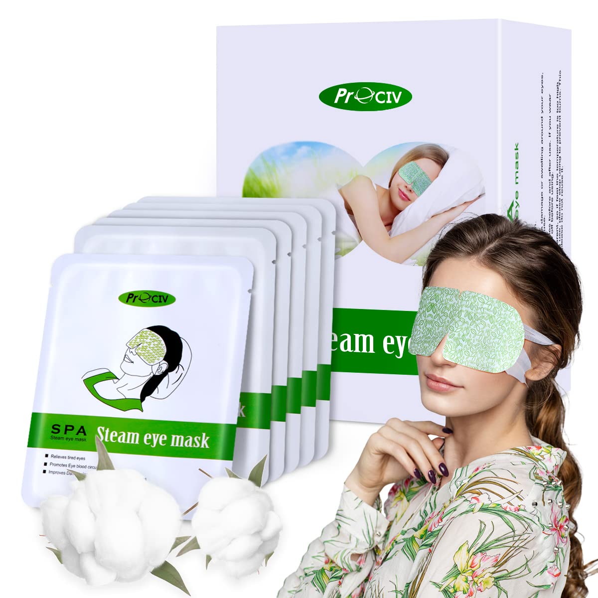16 Packs Steam Eye Mask for Dry Eye Relief, Hot Auto Heated Eye Masks Soothing Headaches, Warm Eye Compress Mask for Dry Eyes, Eye Compress Moist Heat Relieve Eye Fatigue, Stress, and Migraine