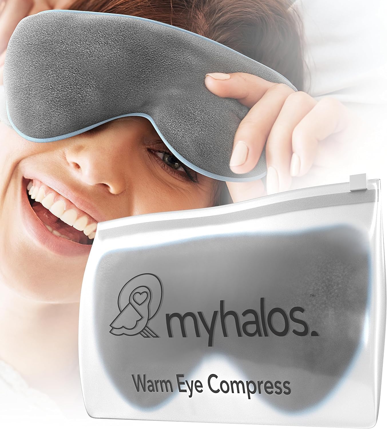 Microwave Activated Warm Eye Compress for Dry Eyes, Blepharitis & Stye Eye Treatment - Heated Eye Masks for Dry Eyes - Dry Eye Therapy Mask & Eye Compress Moist Heat Delivers Warm Compress for Eyes