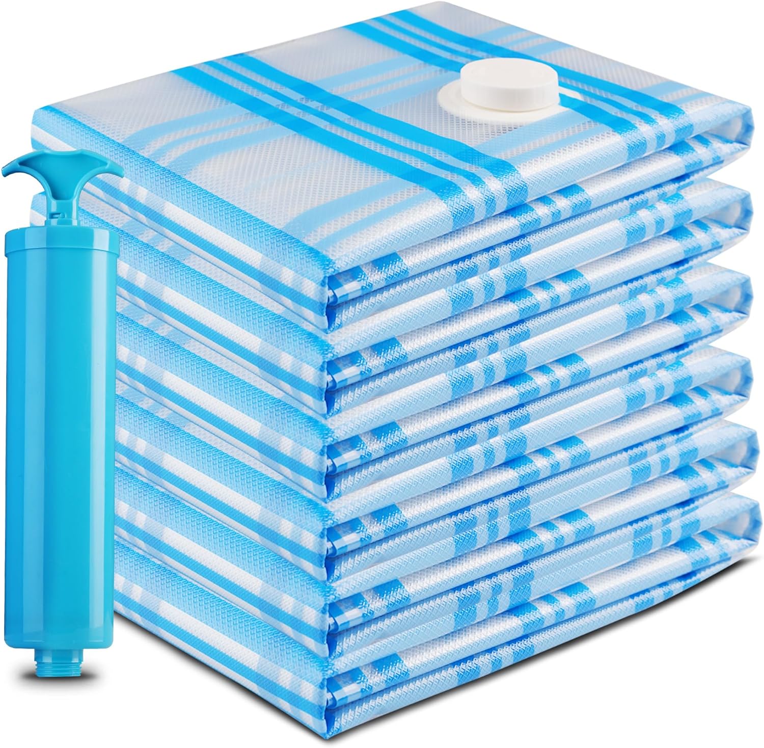 6 Jumbo Vacuum Storage Bags, Space Saver Vacuum Seal Storage Bags for Clothes, Clothing, Comforters and Blankets