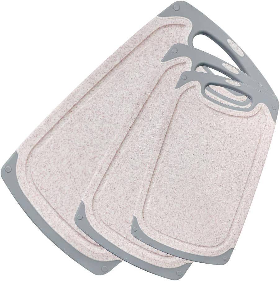 These cutting boards are well made; they remain in place as you are chopping - they do not slide around the counter top.Convent, easy to clean. After use, they go right in the dishwasher.